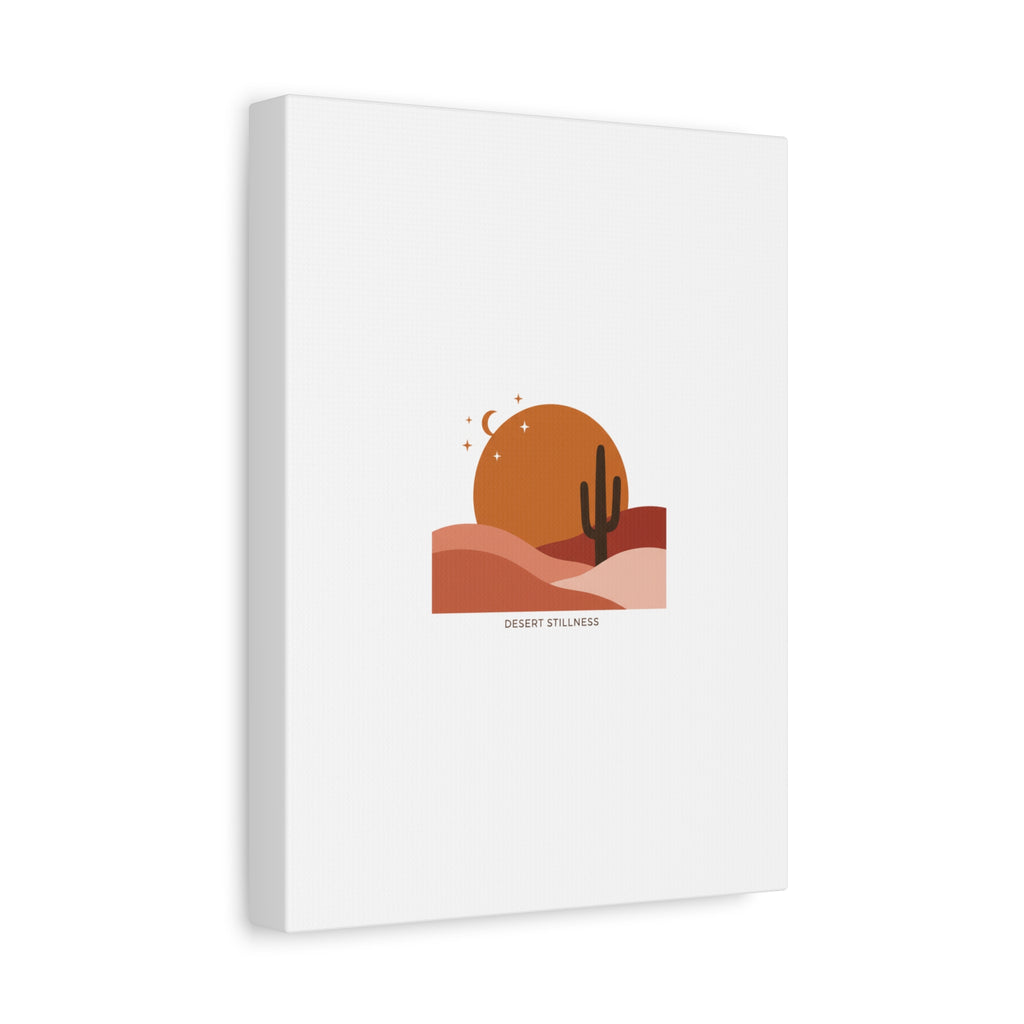 Desert Stillness Canvas, Desert Sunset Minimalist Mesa | Southwestern Art Print