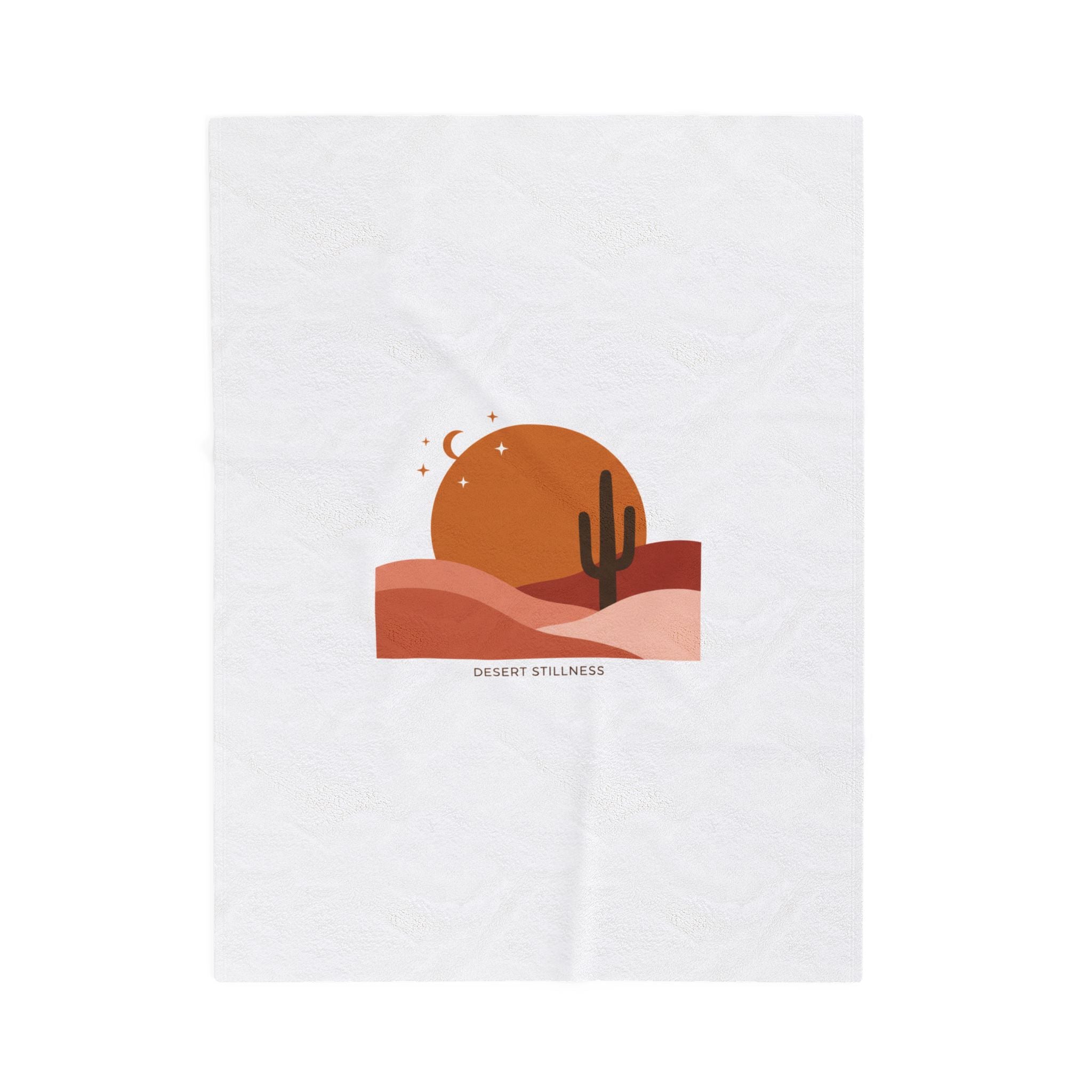 Desert Sunset Mesa Throw Blanket | Southwestern minimalist, adobe-inspired wall art 30" × 40"