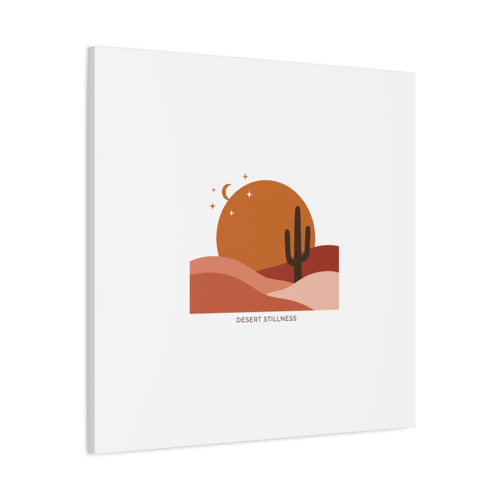 Desert Stillness Canvas, Desert Sunset Minimalist Mesa | Southwestern Art Print