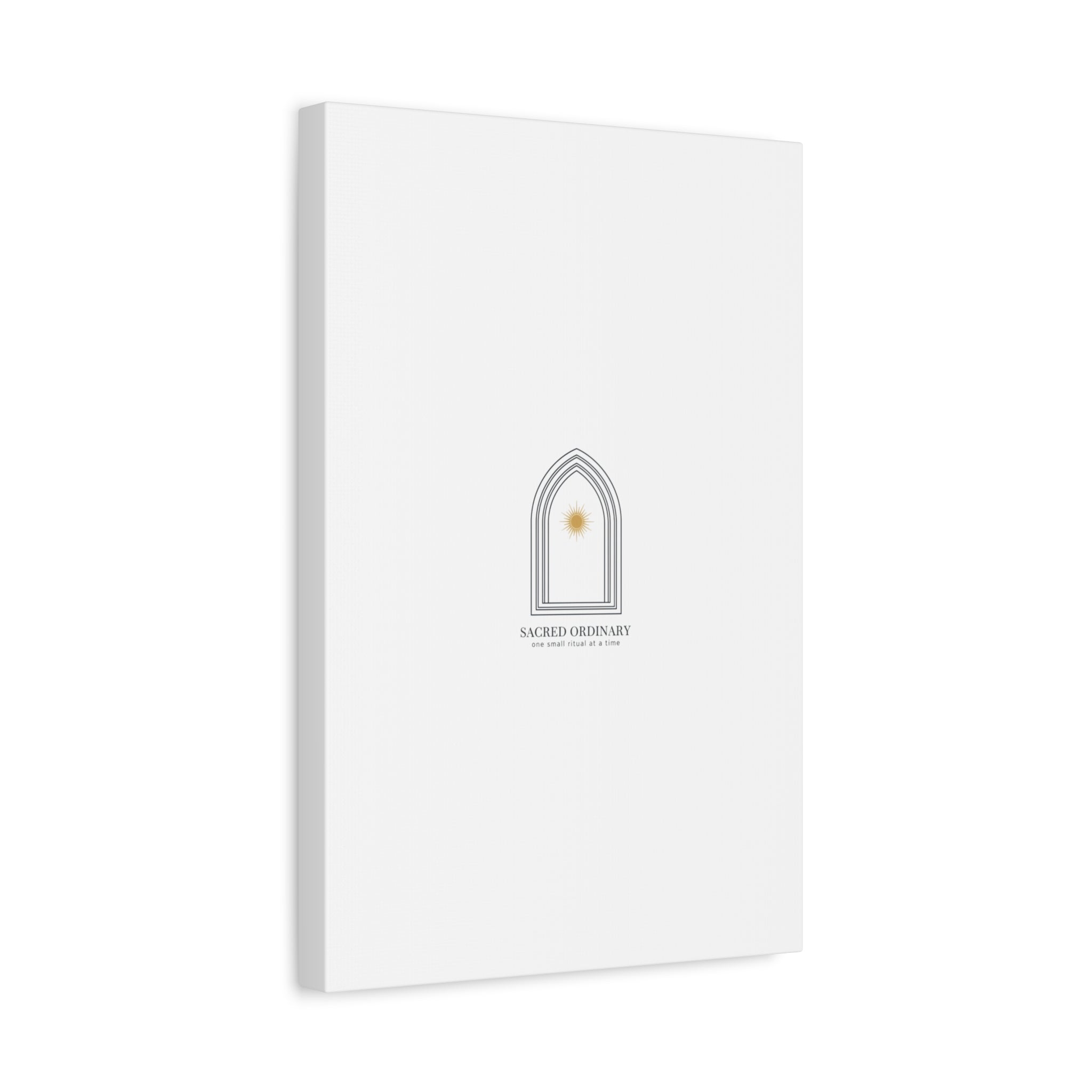 Sacred Ordinary Gothic Arch Canvas | Minimal Scripture Art, Quiet Luxury