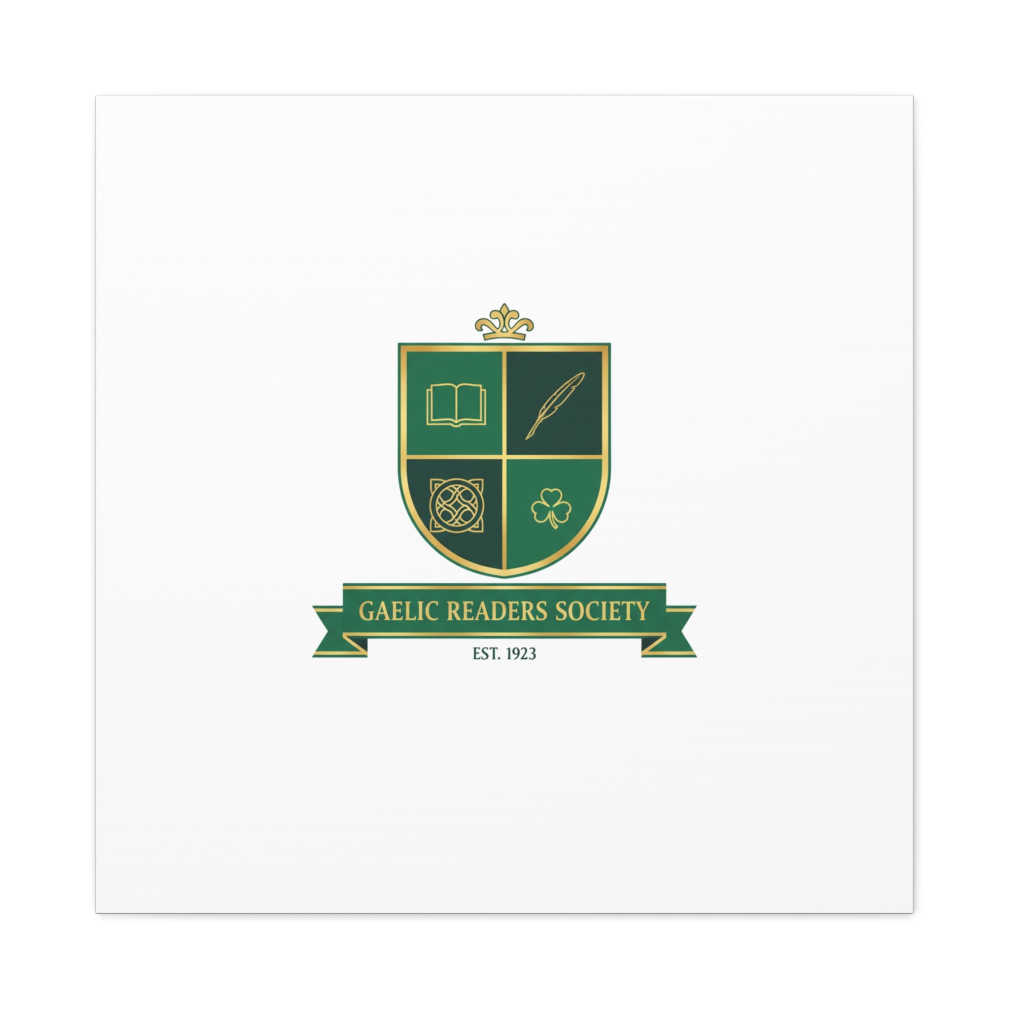 Gaelic Crest Shield Canvas | Celtic crest, Irish heritage logo 30″ x 30″ 1.25"