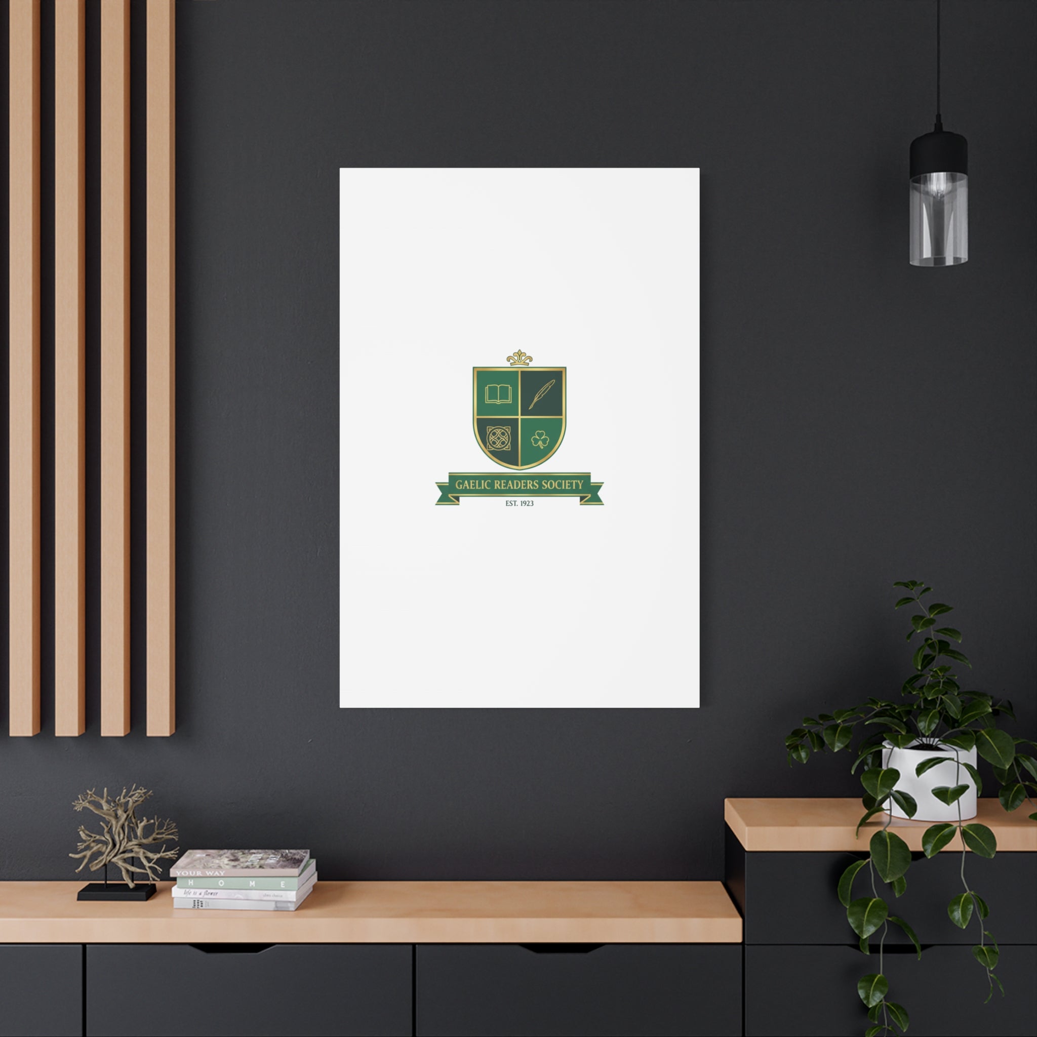 Gaelic Crest Shield Canvas | Celtic crest, Irish heritage logo 36" x 36" 1.25"