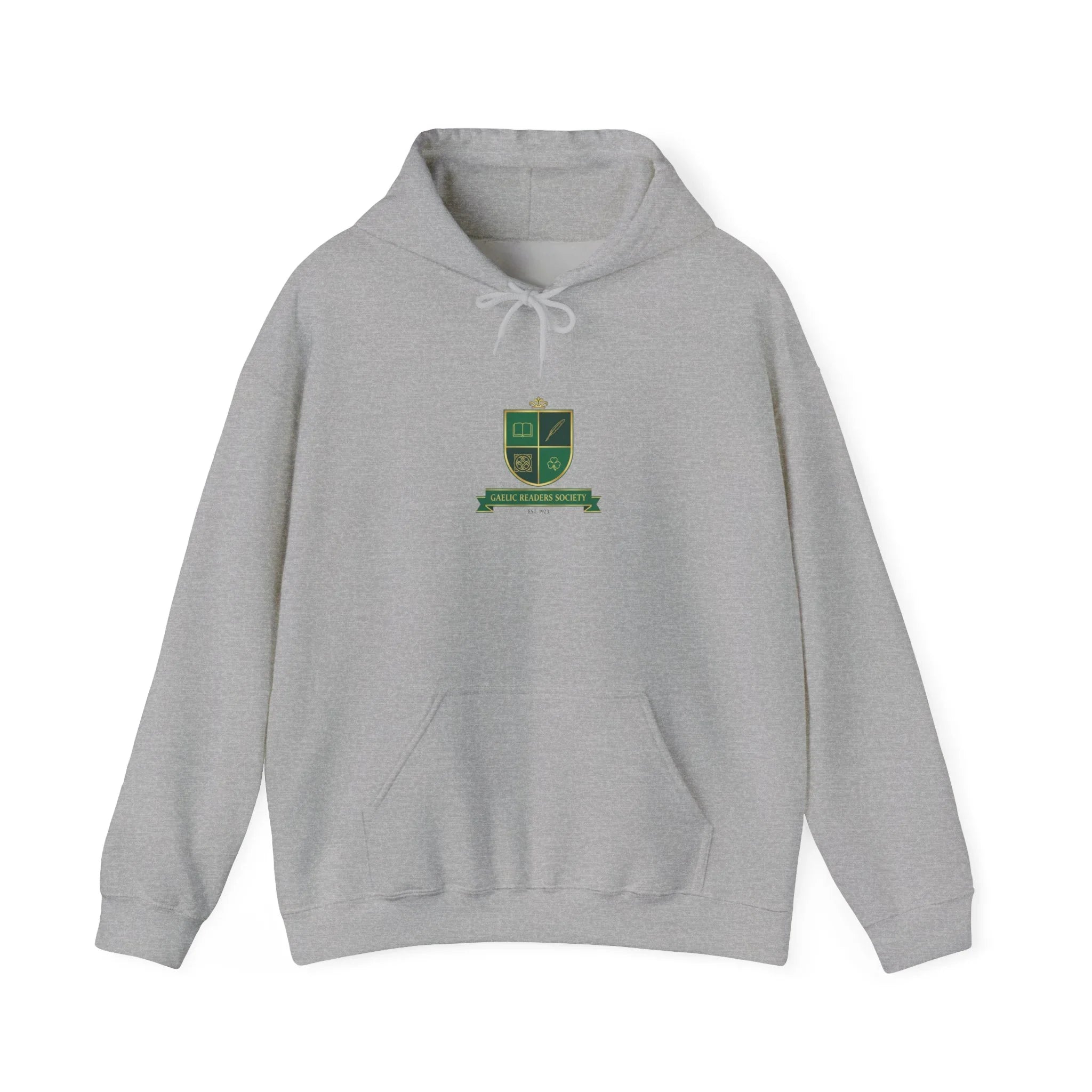 Celtic Crest Hoodie | Gaelic serif crest, Irish heritage logo Sport Grey