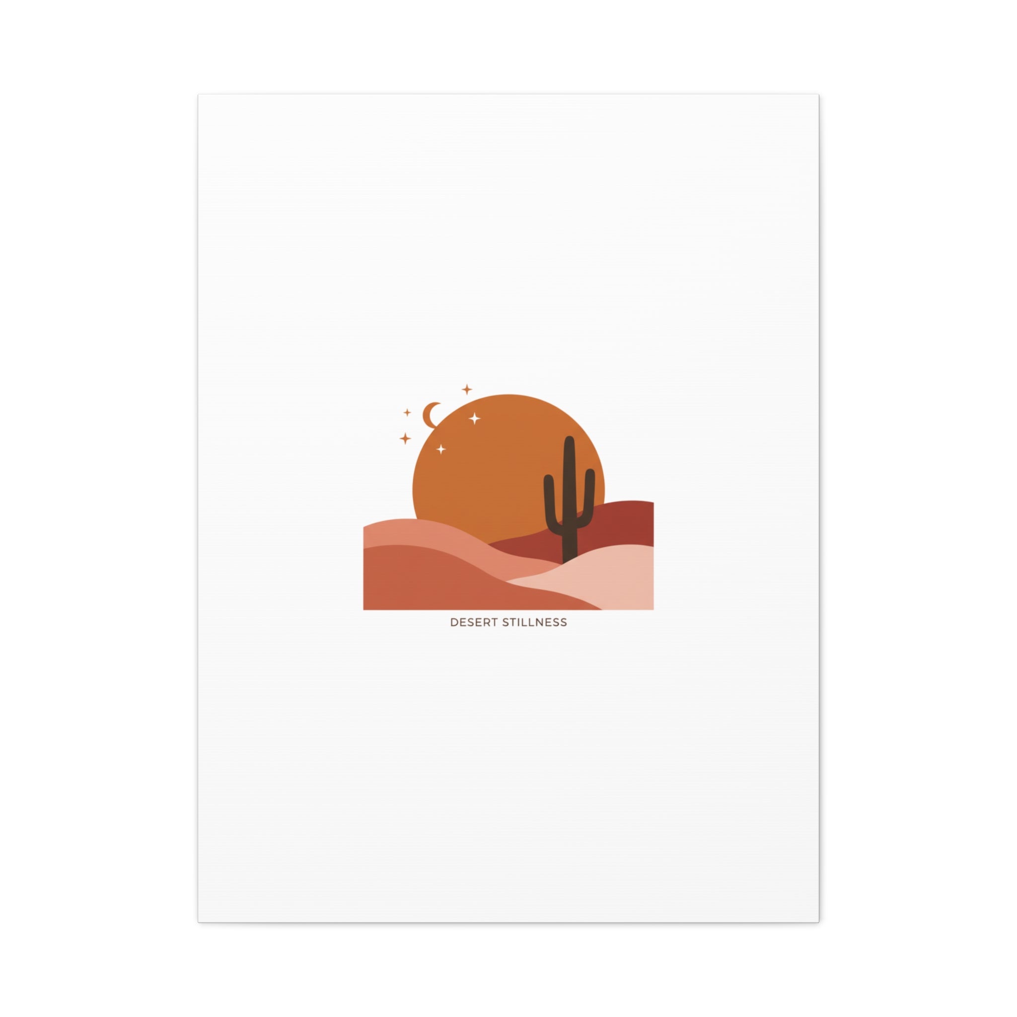 Desert Stillness Canvas, Desert Sunset Minimalist Mesa | Southwestern Art Print 30" x 40" (Vertical) 1.25"
