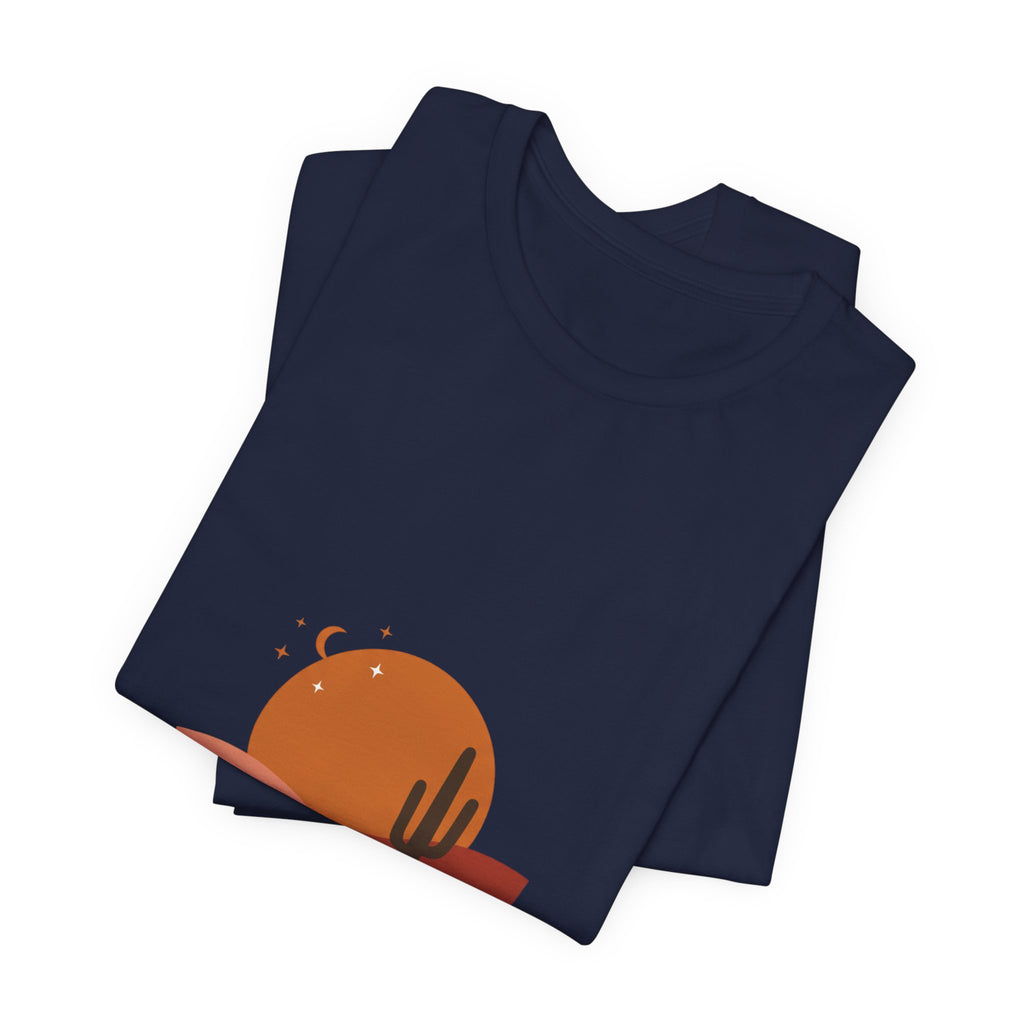 Desert Sunset Minimalist Mesa Tee | Southwestern art print, adobe-inspired