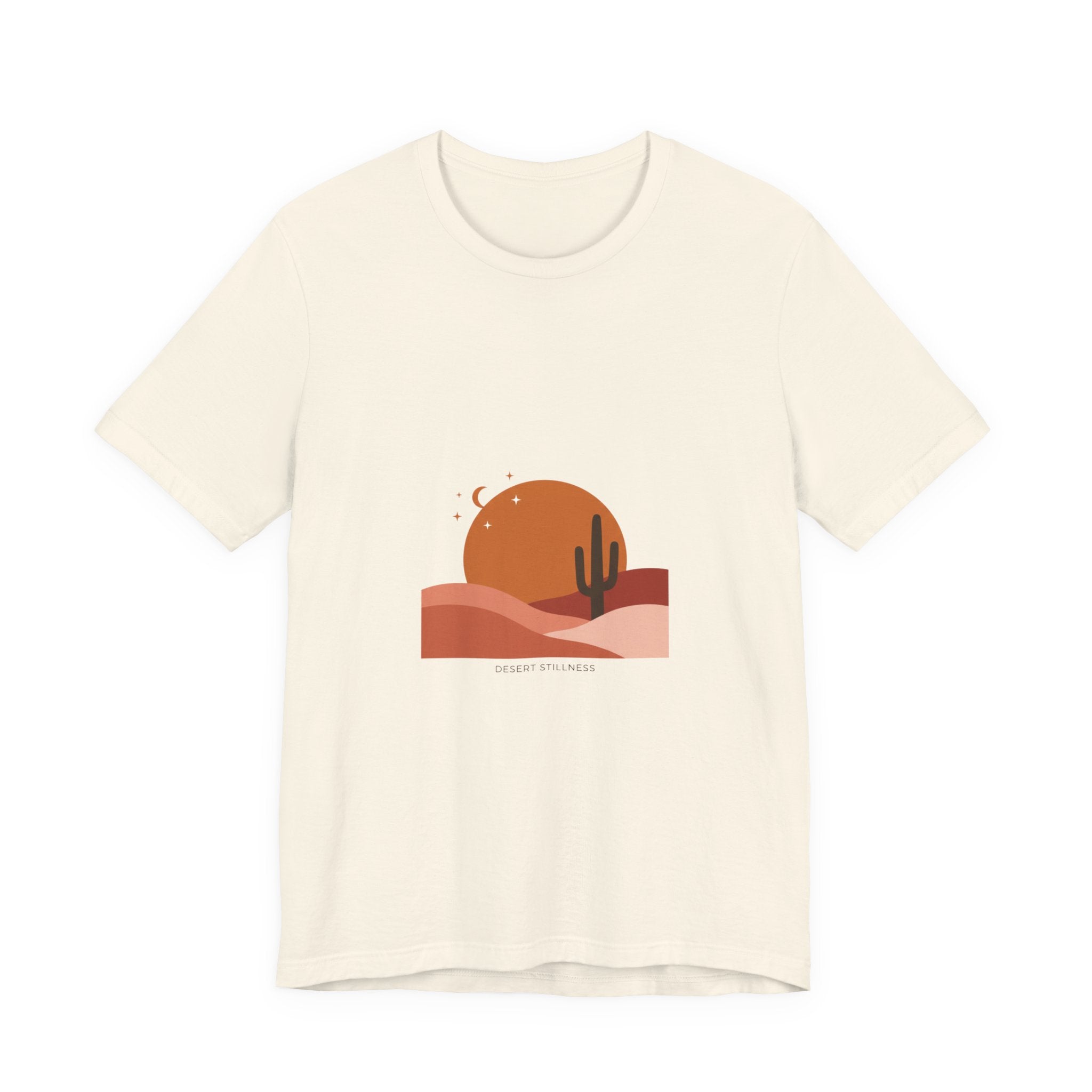 Desert Sunset Minimalist Mesa Tee | Southwestern art print, adobe-inspired Natural
