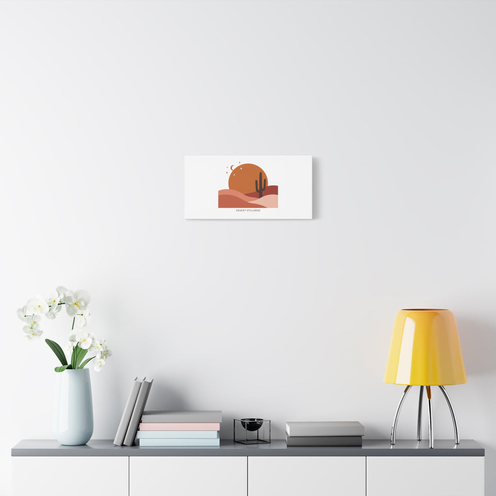 Desert Stillness Canvas, Desert Sunset Minimalist Mesa | Southwestern Art Print