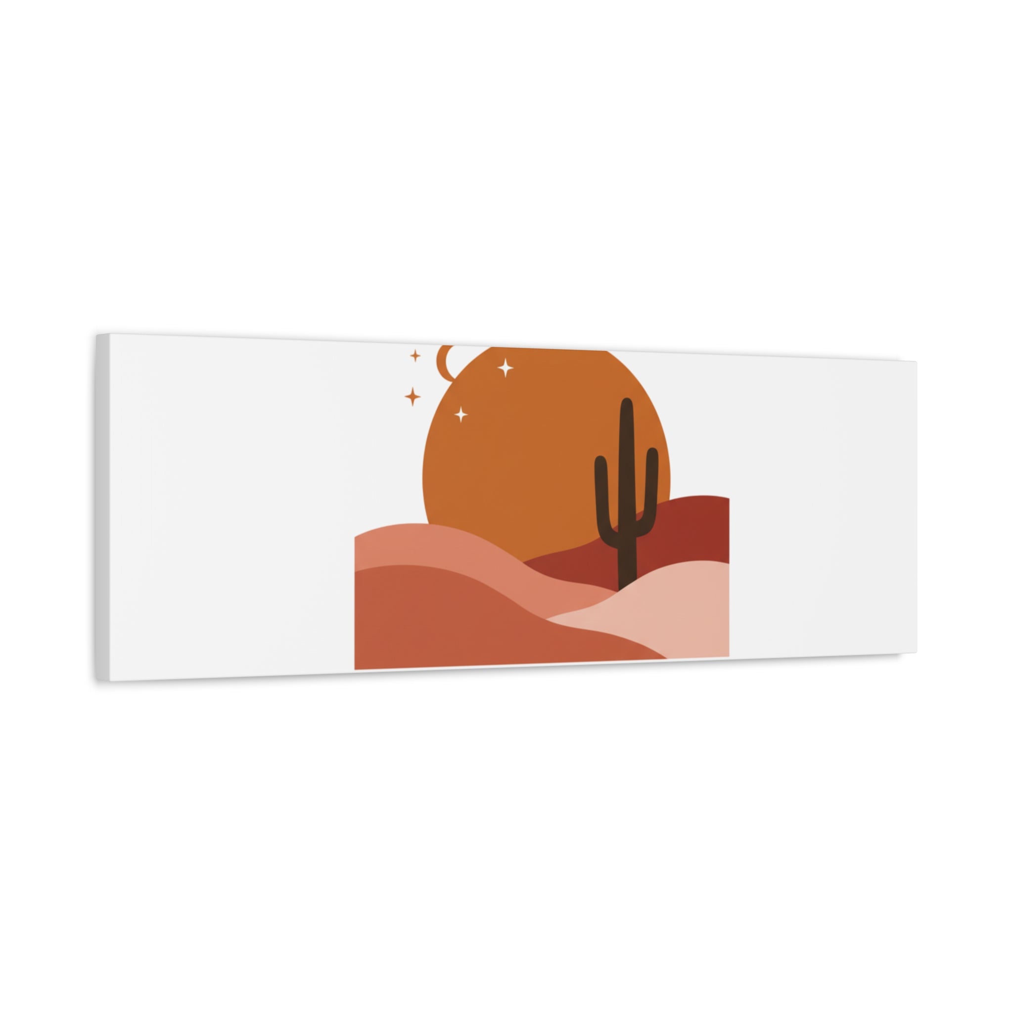 Desert Stillness Canvas, Desert Sunset Minimalist Mesa | Southwestern Art Print