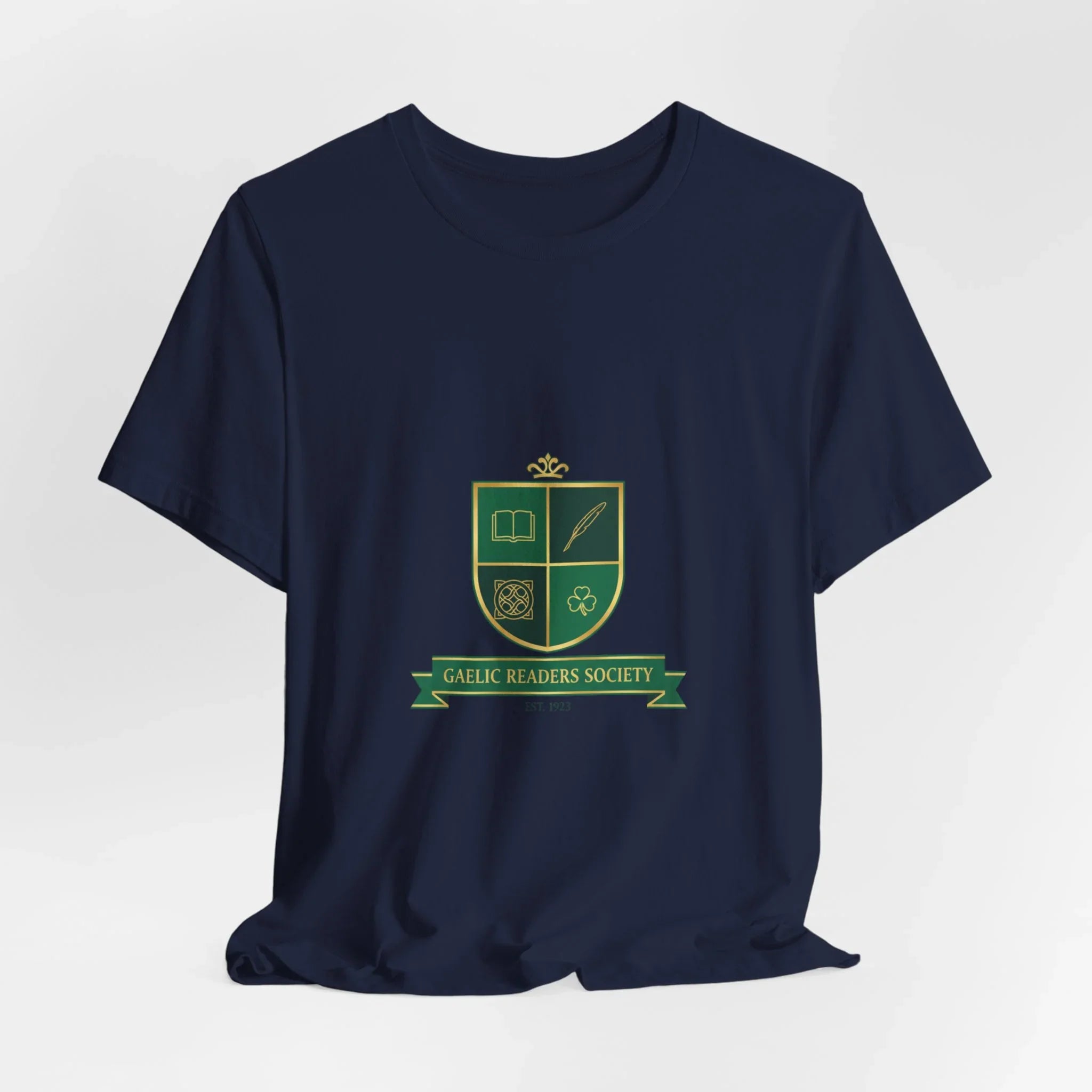 Celtic Crest Shield T-Shirt | Gaelic serif crest, Celtic knot logo Navy