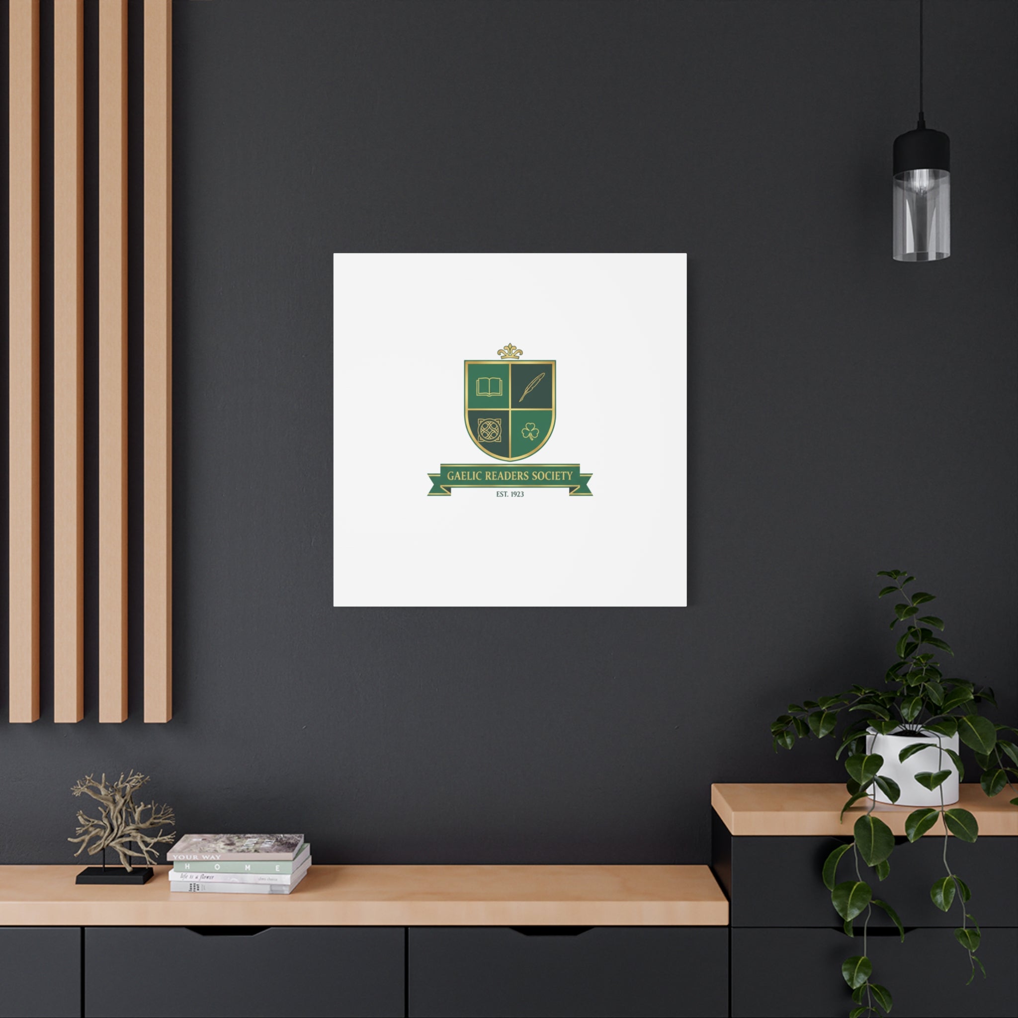 Gaelic Crest Shield Canvas | Celtic crest, Irish heritage logo 36" x 36" 1.25"
