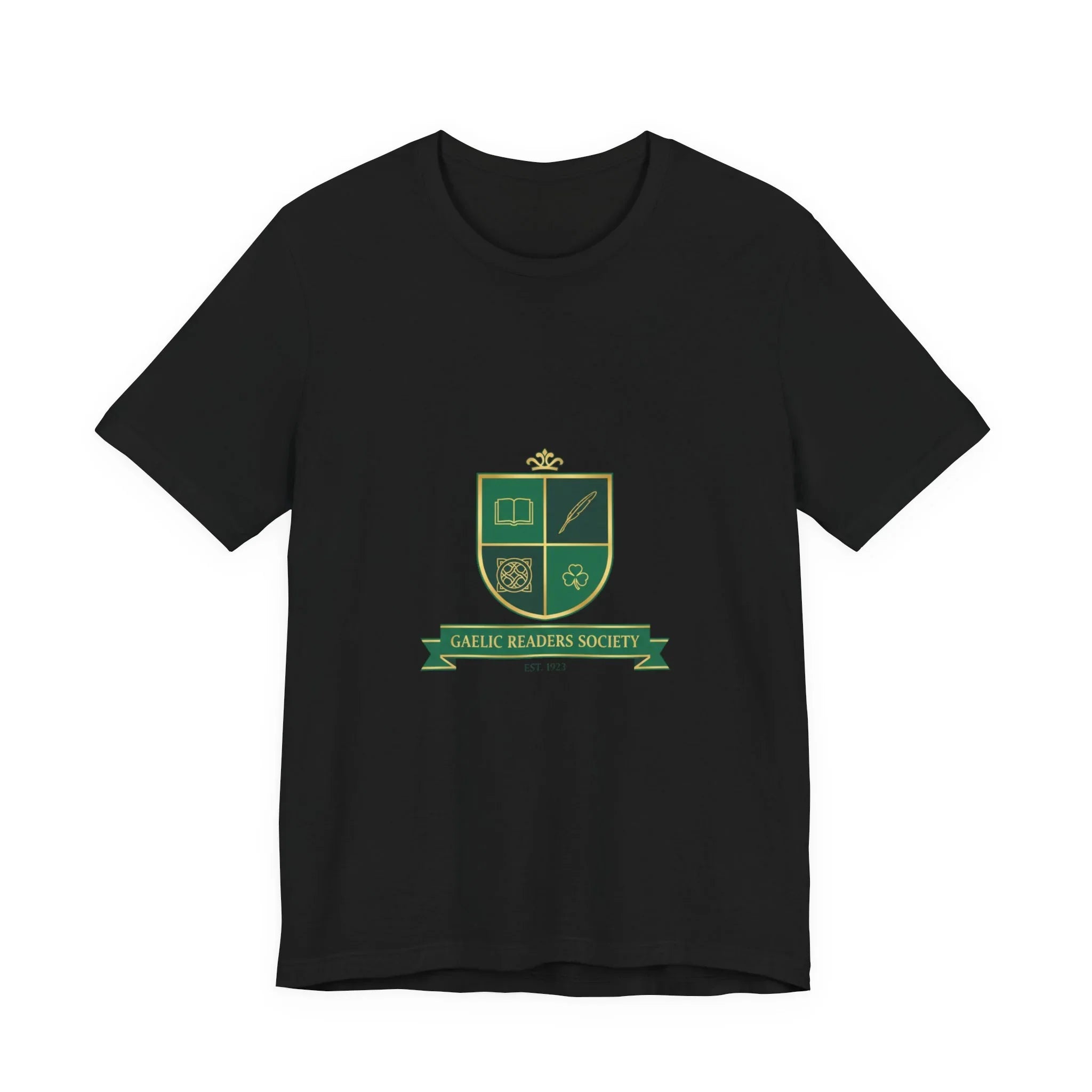 Celtic Crest Shield T-Shirt | Gaelic serif crest, Celtic knot logo Black