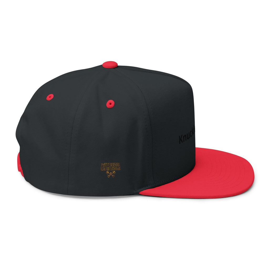 Embroidered Gold Eagle Flat Bill Cap