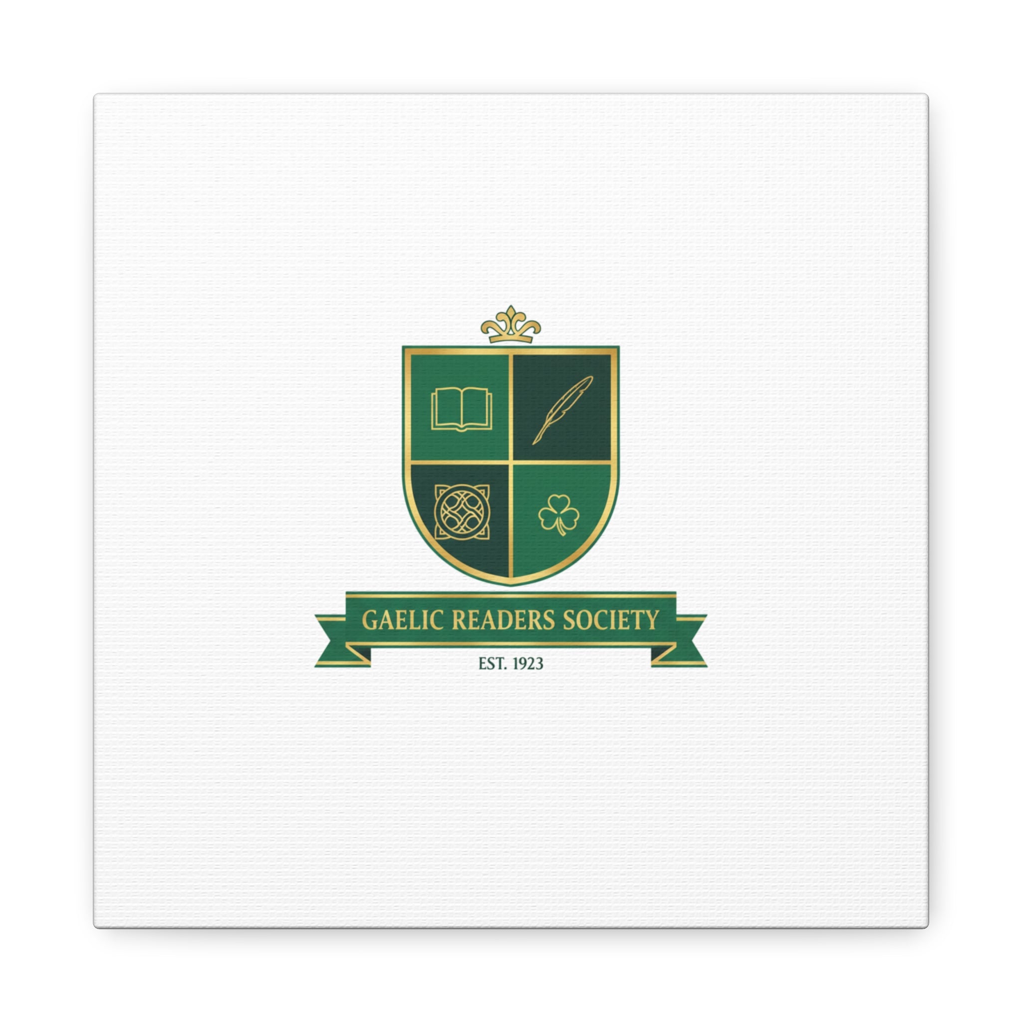 Gaelic Crest Shield Canvas | Celtic crest, Irish heritage logo 10″ x 10″ 1.25"