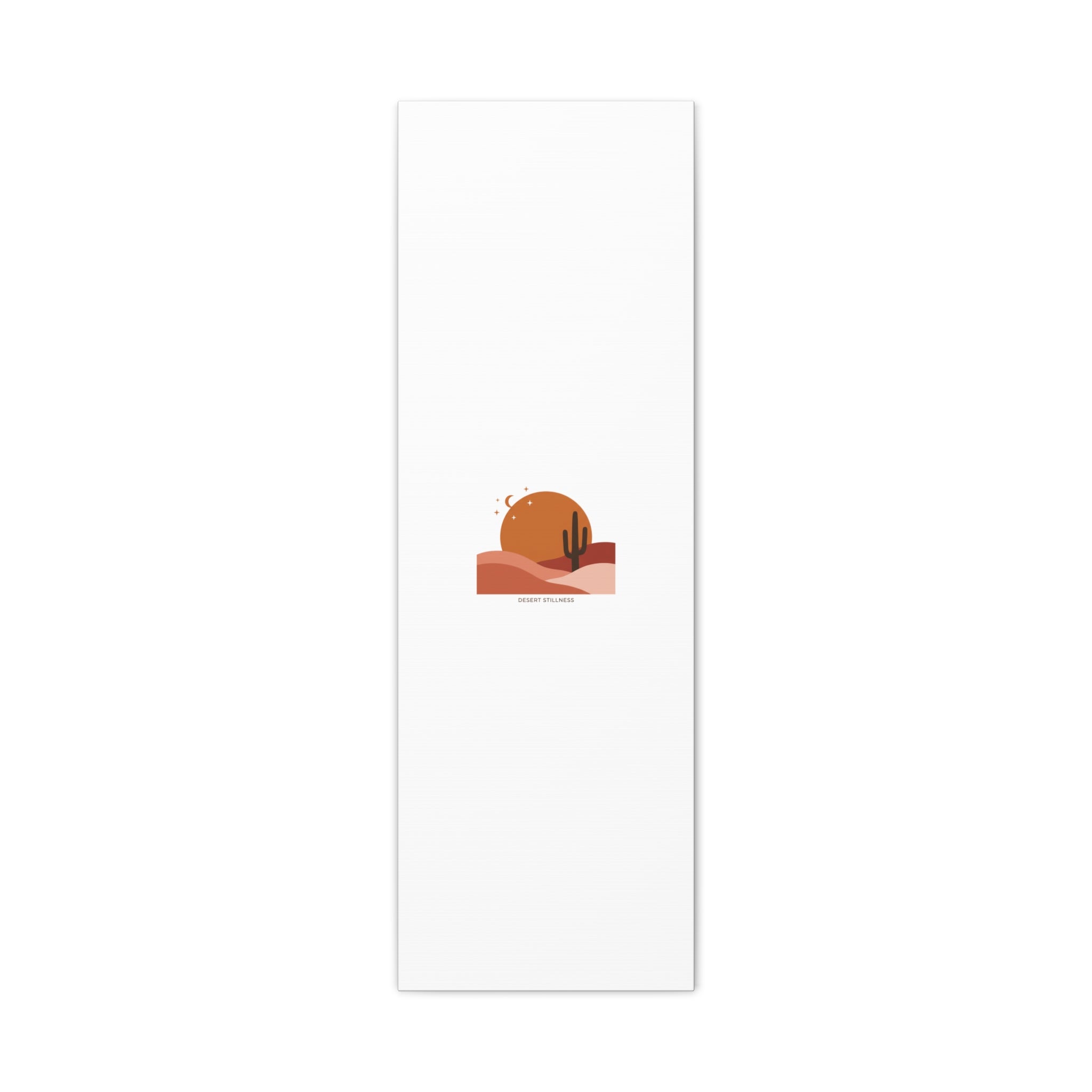 Desert Stillness Canvas, Desert Sunset Minimalist Mesa | Southwestern Art Print 12" x 36" (Vertical) 1.25"