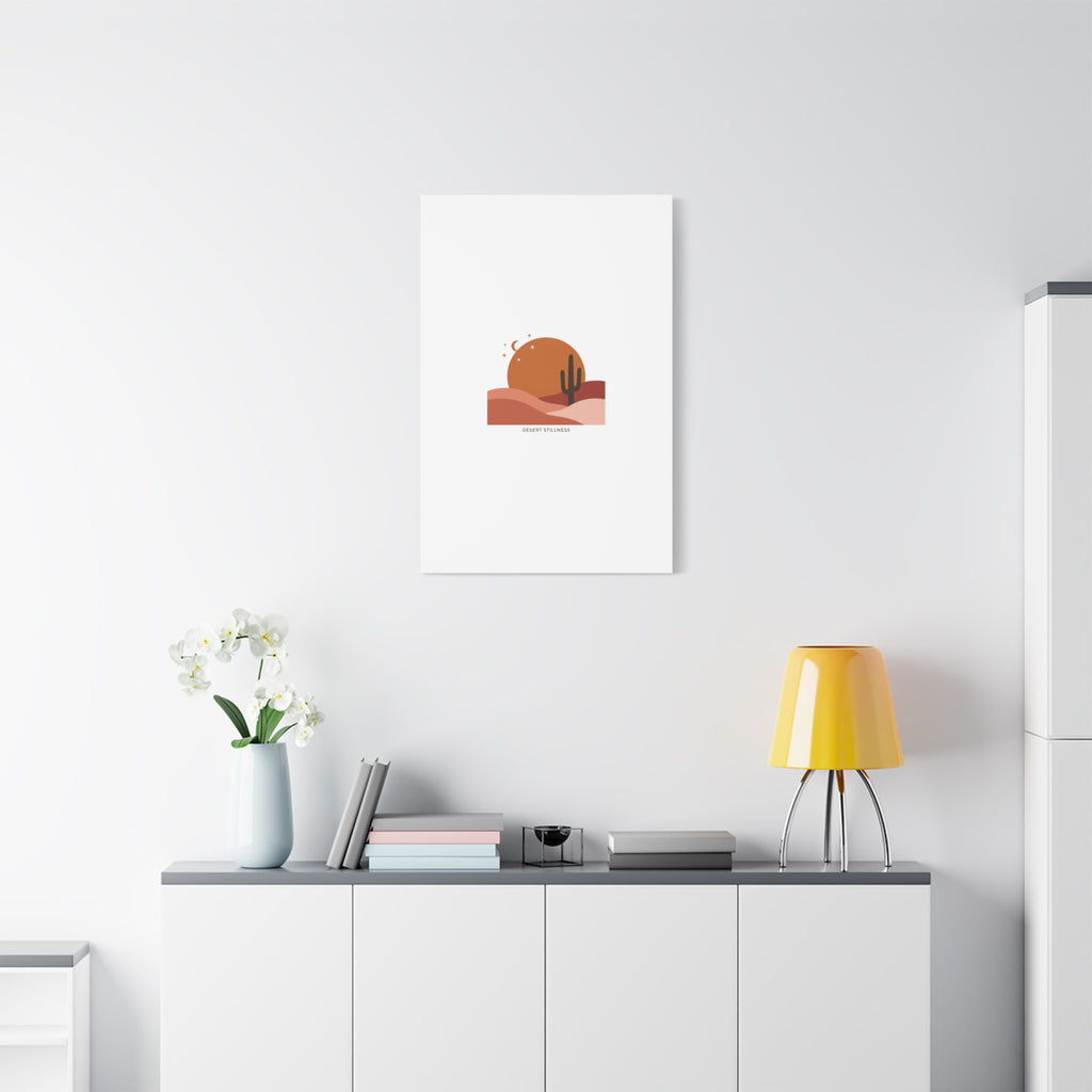 Desert Stillness Canvas, Desert Sunset Minimalist Mesa | Southwestern Art Print
