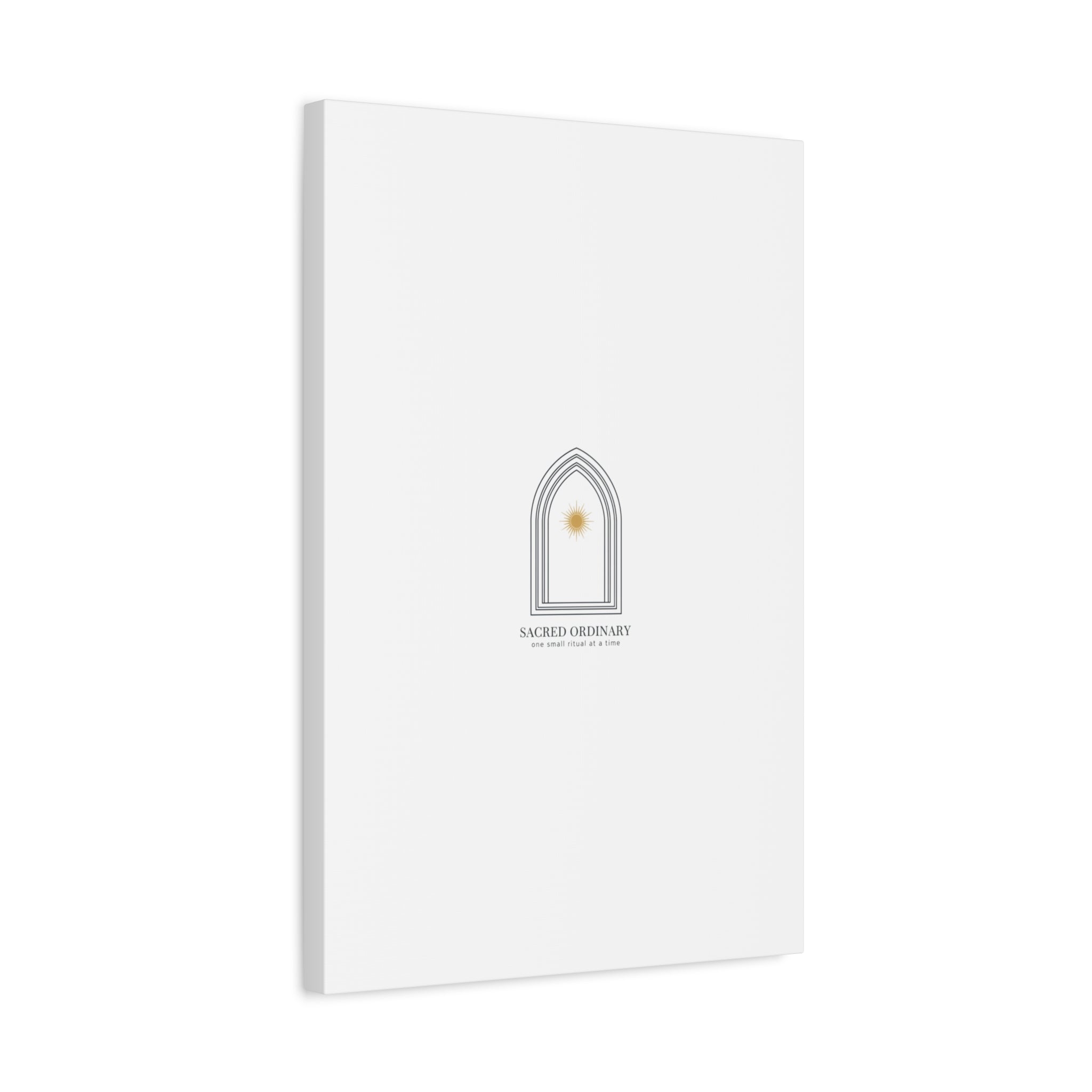 Sacred Ordinary Gothic Arch Canvas | Minimal Scripture Art, Quiet Luxury 36" x 36" 1.25"