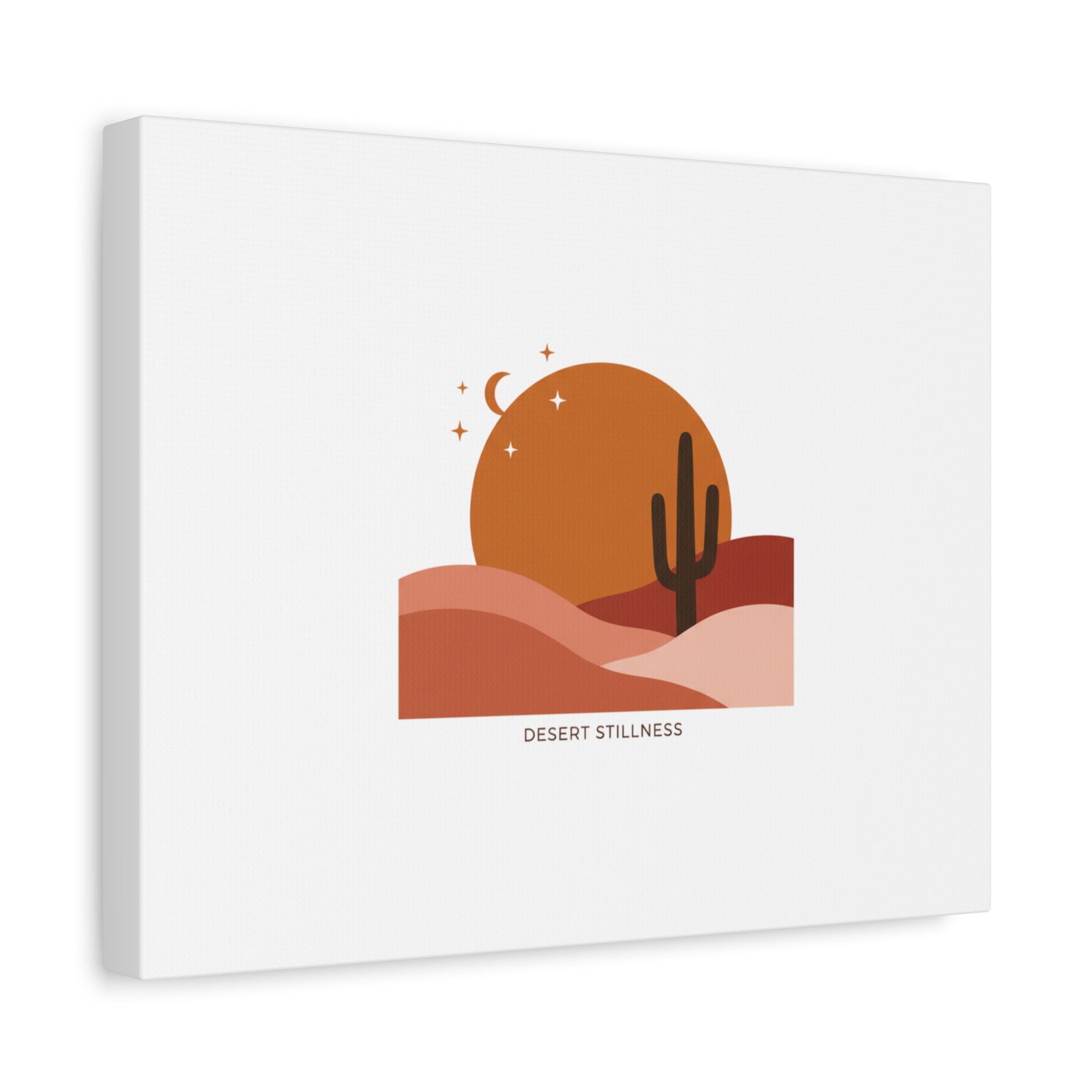 Desert Stillness Canvas, Desert Sunset Minimalist Mesa | Southwestern Art Print