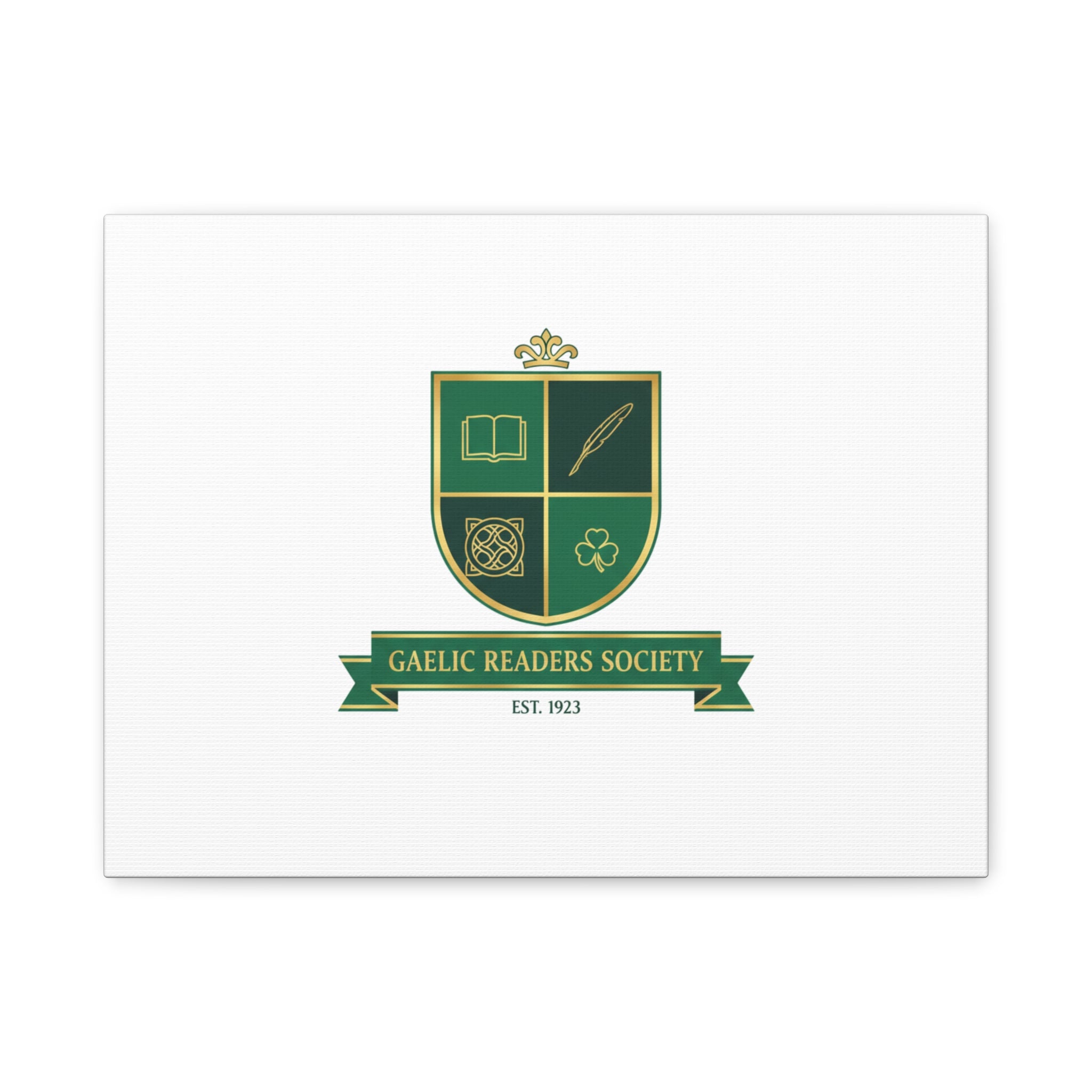 Gaelic Crest Shield Canvas | Celtic crest, Irish heritage logo 16″ x 12″ (Horizontal) 1.25"