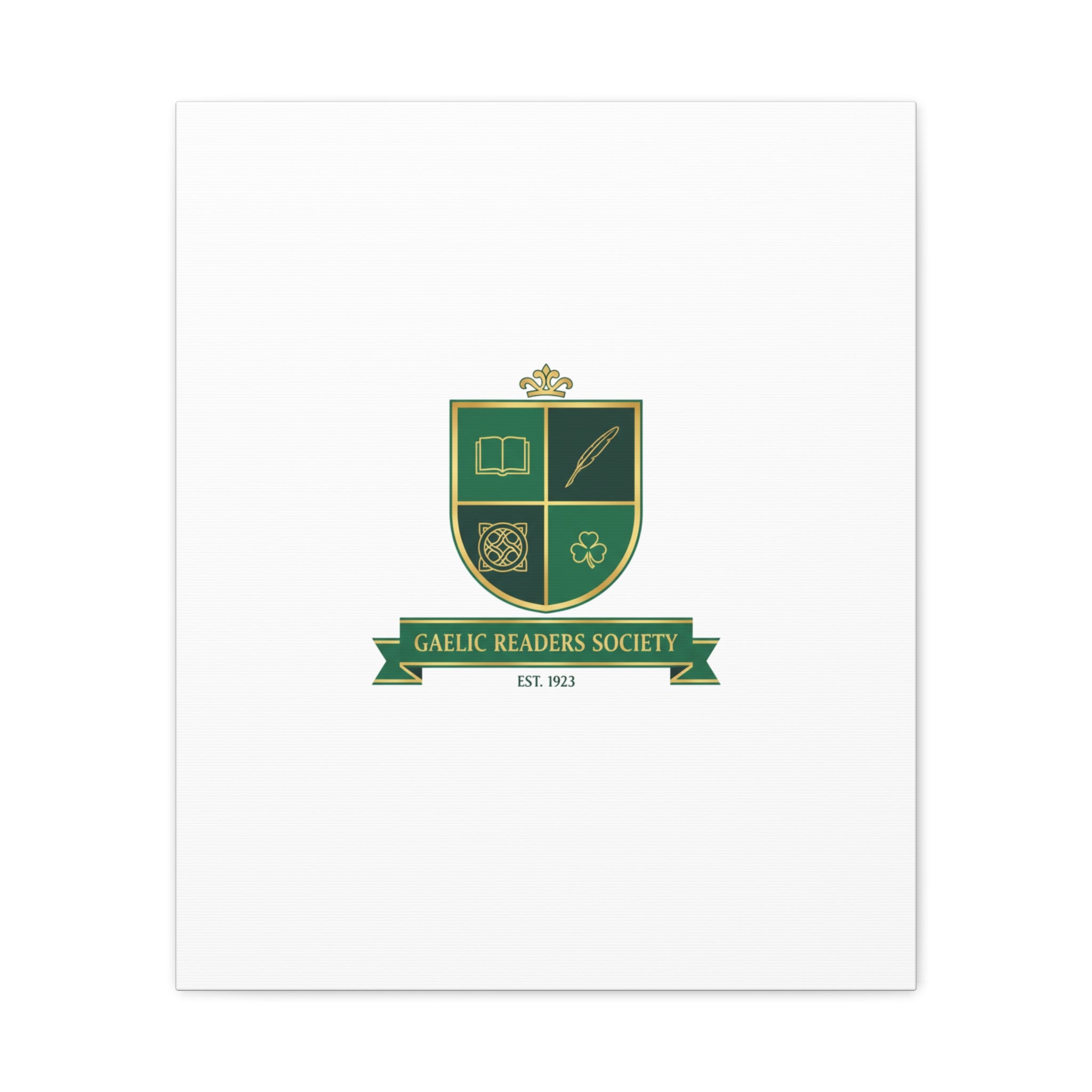 Gaelic Crest Shield Canvas | Celtic crest, Irish heritage logo 20" x 24" (Vertical) 1.25"