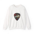 Loud Plaid Guitar Pick Crewneck Sweatshirt | Grunge Revival, 90s Flannel Aesthetic