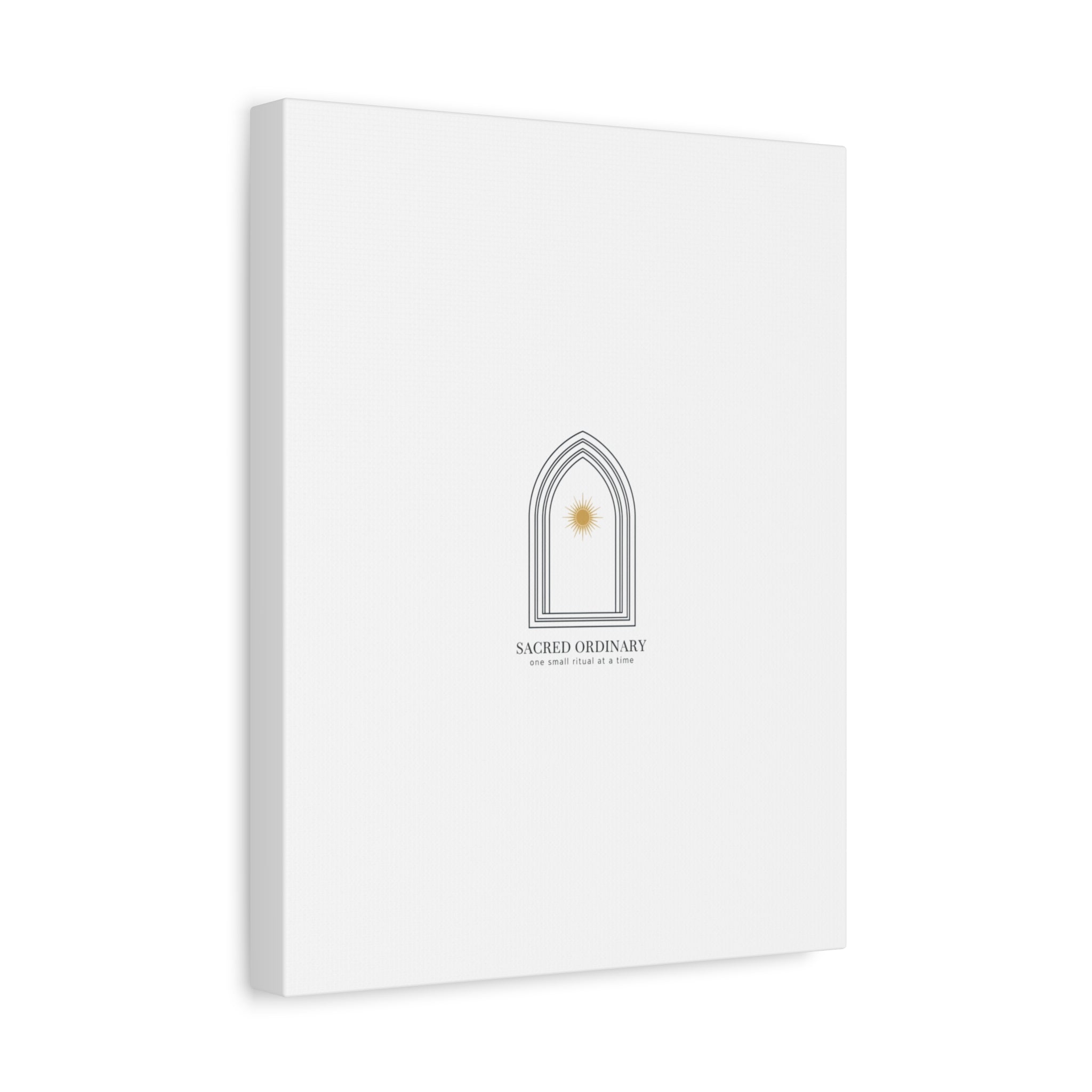 Sacred Ordinary Gothic Arch Canvas | Minimal Scripture Art, Quiet Luxury