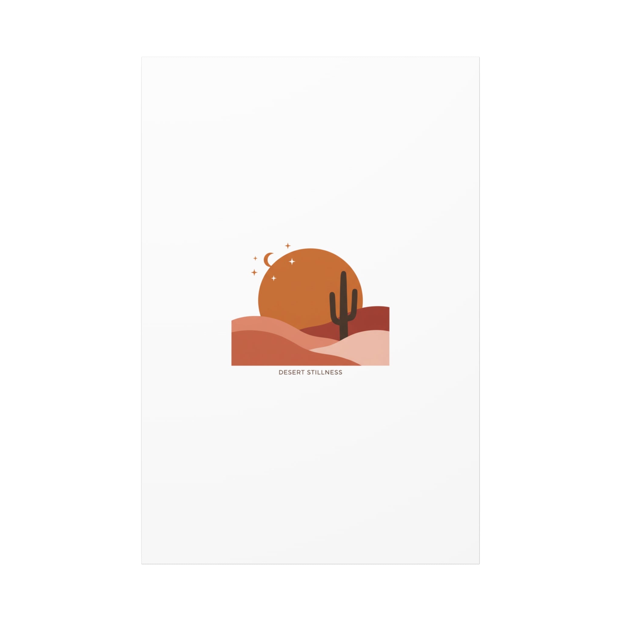 Desert Stillness Canvas, Desert Sunset Minimalist Mesa | Southwestern Art Print 40" x 60" (Vertical) 1.25"