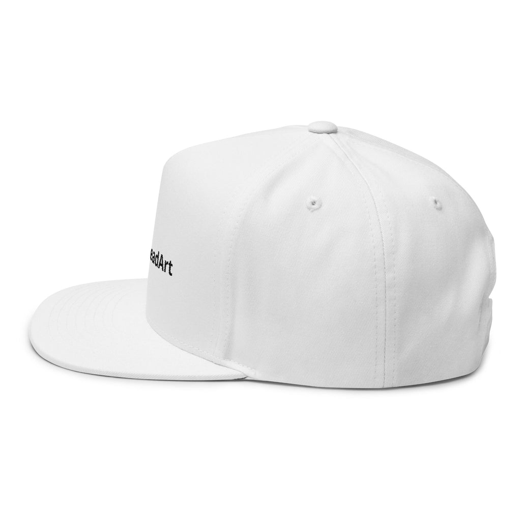 Embroidered Gold Eagle Flat Bill Cap