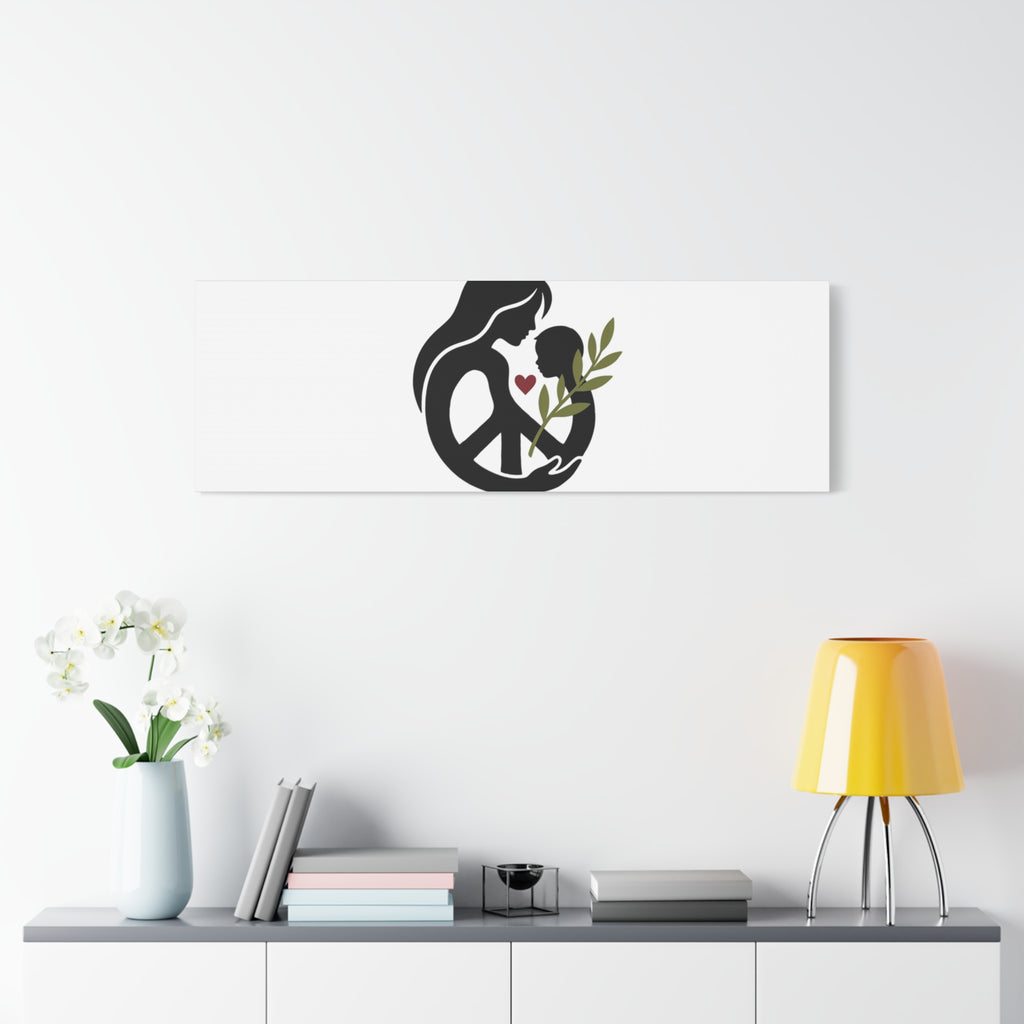 No More War Canvas, Anti-War Peace Protest Wall Art | Solidarity Ceasefire. 36" x 36" 1.25"
