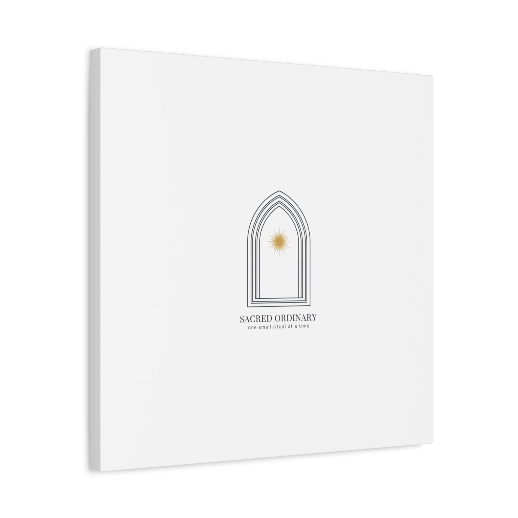 Sacred Ordinary Gothic Arch Canvas | Minimal Scripture Art, Quiet Luxury