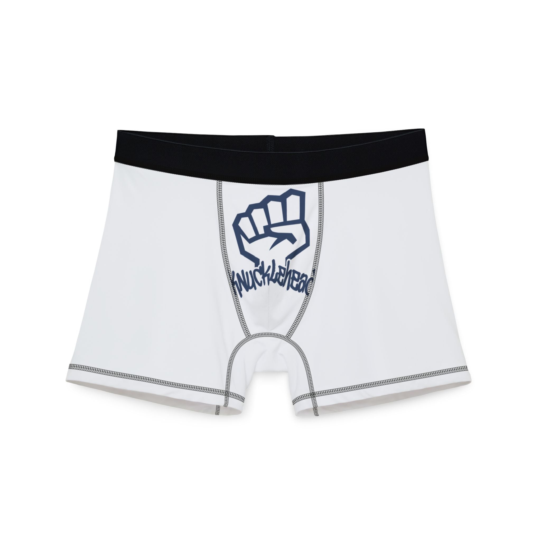 Knuckleberr Fist Graphic Men's Boxer Briefs - Fun Novelty Underwear Black stitching