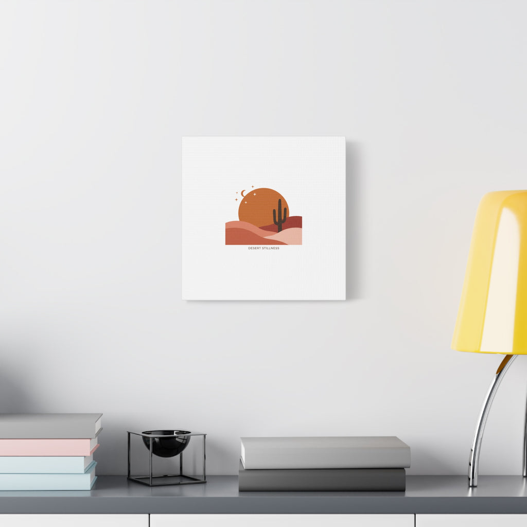 Desert Stillness Canvas, Desert Sunset Minimalist Mesa | Southwestern Art Print