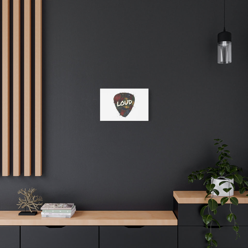 Plaid Patchwork Guitar Pick Canvas, Grunge Revival, 90s Rock Plaid Aesthetic 36" x 36" 1.25"