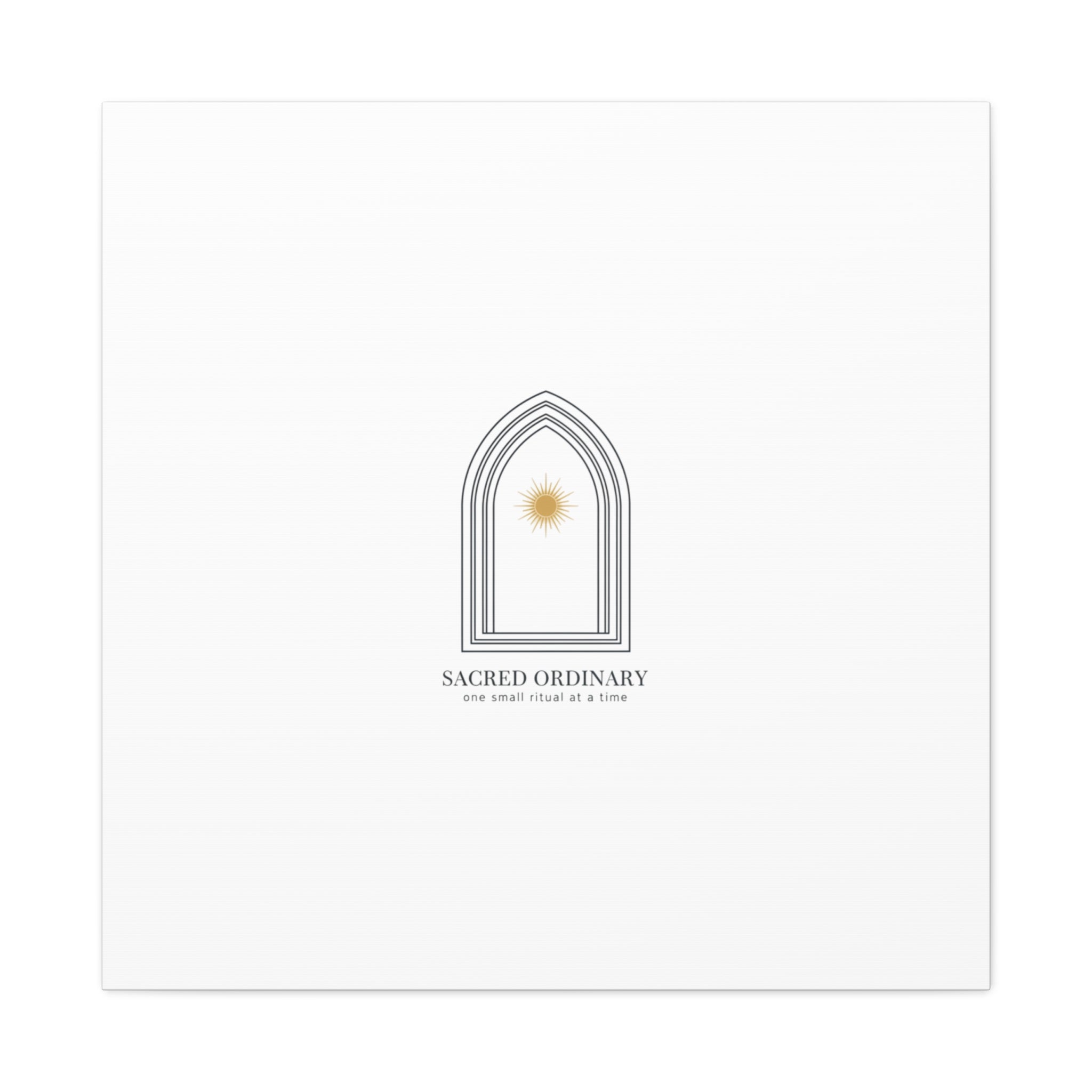 Sacred Ordinary Gothic Arch Canvas | Minimal Scripture Art, Quiet Luxury 32" x 32" 1.25"