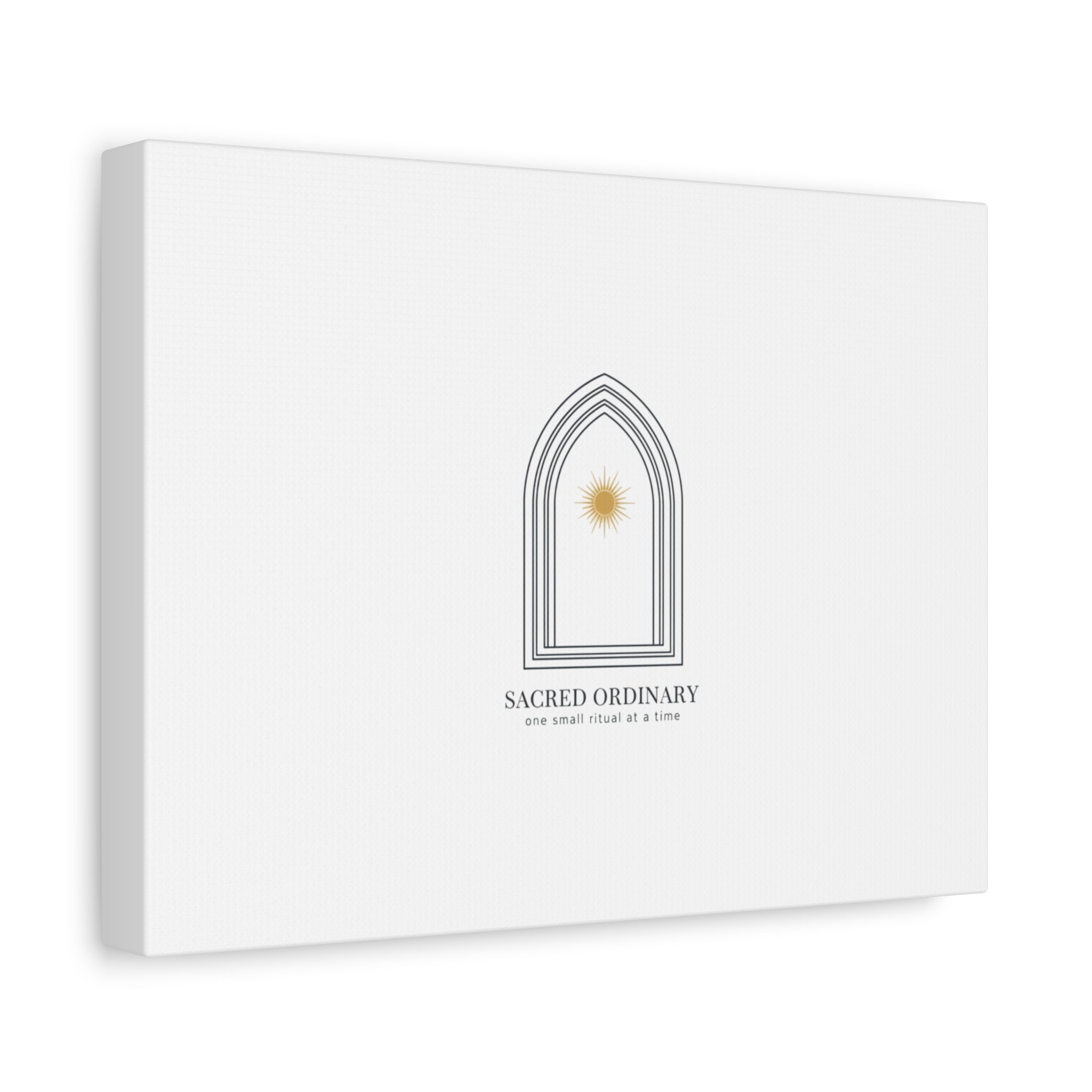Sacred Ordinary Gothic Arch Canvas | Minimal Scripture Art, Quiet Luxury 36" x 36" 1.25"