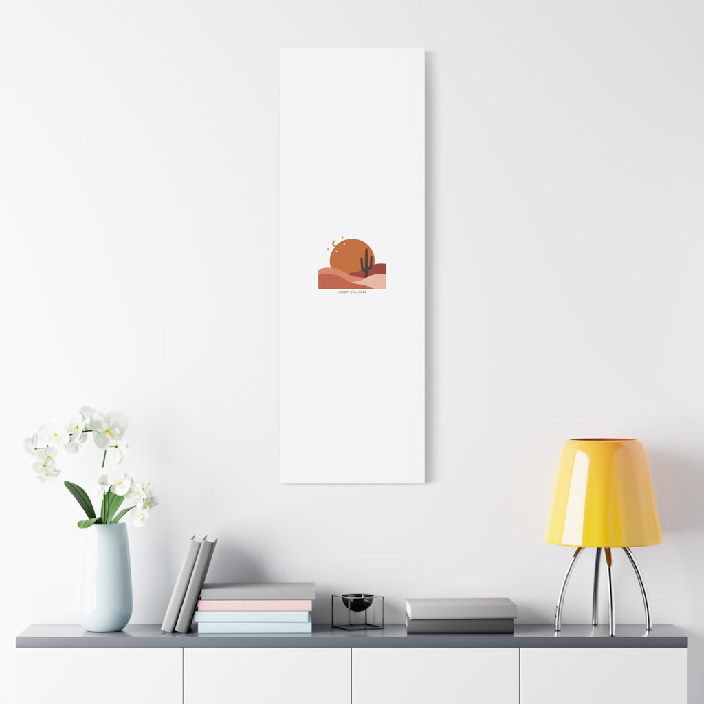Desert Stillness Canvas, Desert Sunset Minimalist Mesa | Southwestern Art Print