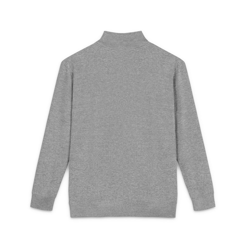 Embroidered Blue Rose Fleece Pullover â Cozy Quarter-Zip Sweatshirt
