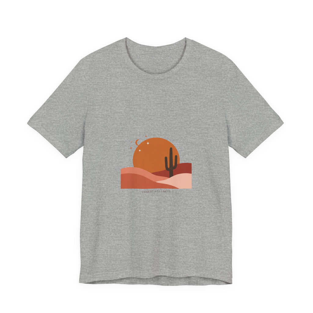 Desert Sunset Minimalist Mesa Tee | Southwestern art print, adobe-inspired Athletic Heather