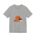 Desert Sunset Minimalist Mesa Tee | Southwestern art print, adobe-inspired Athletic Heather