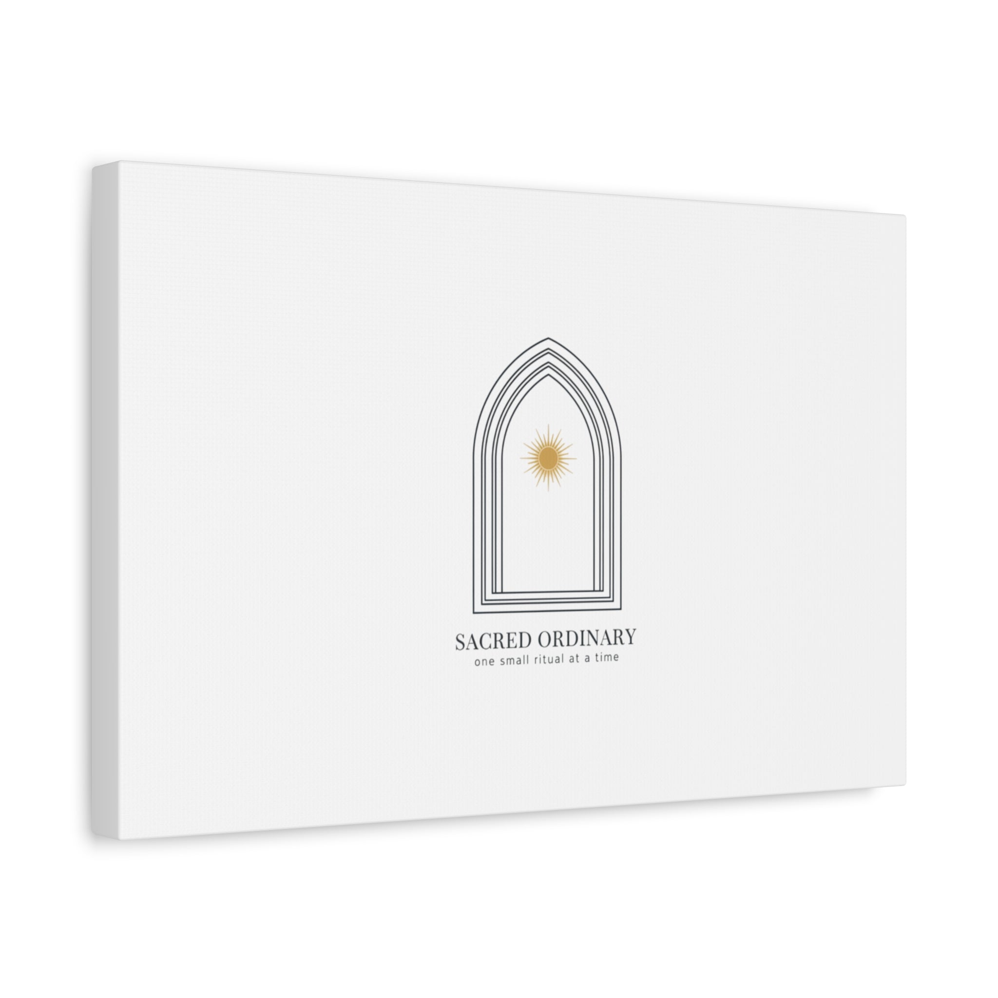 Sacred Ordinary Gothic Arch Canvas | Minimal Scripture Art, Quiet Luxury