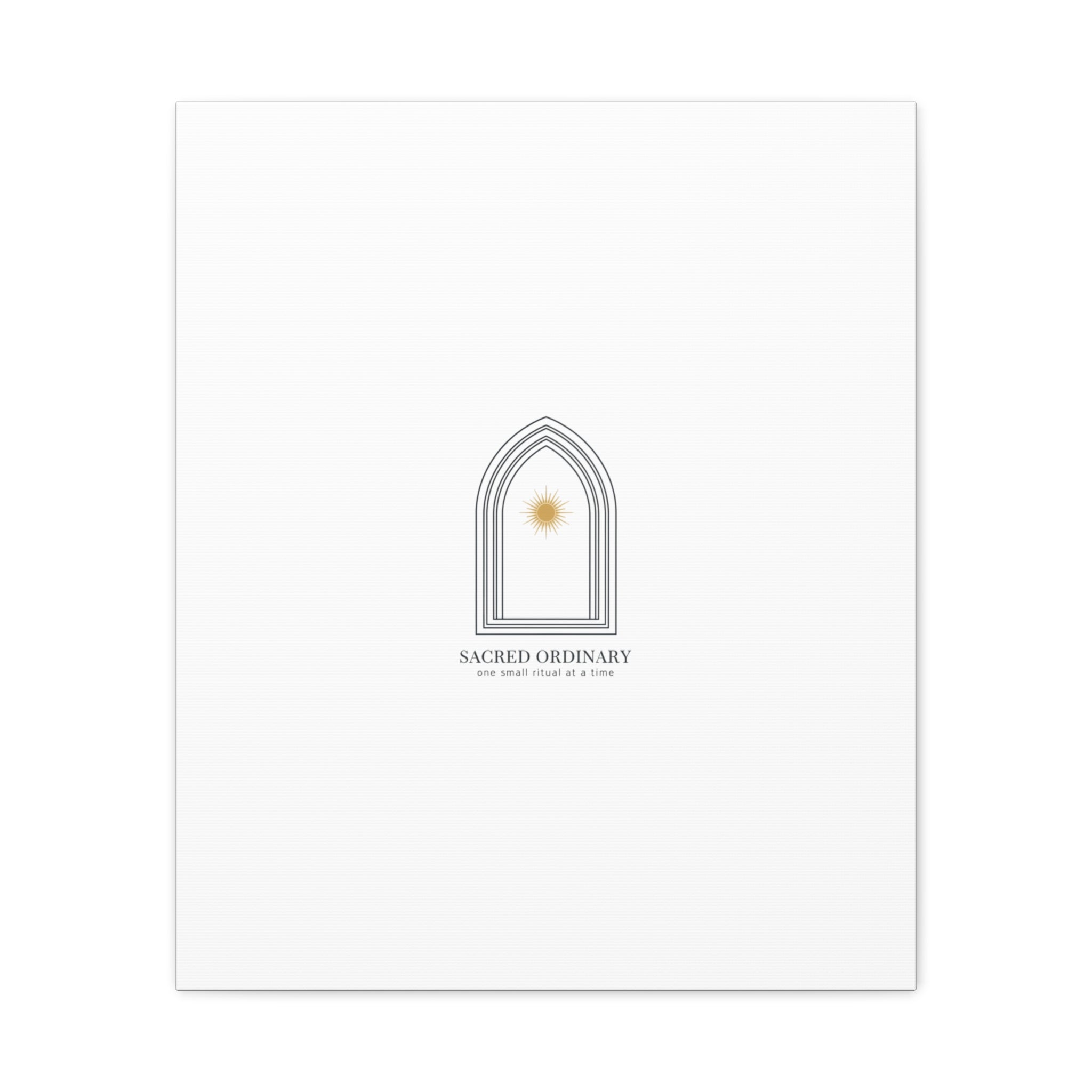 Sacred Ordinary Gothic Arch Canvas | Minimal Scripture Art, Quiet Luxury 20" x 24" (Vertical) 1.25"