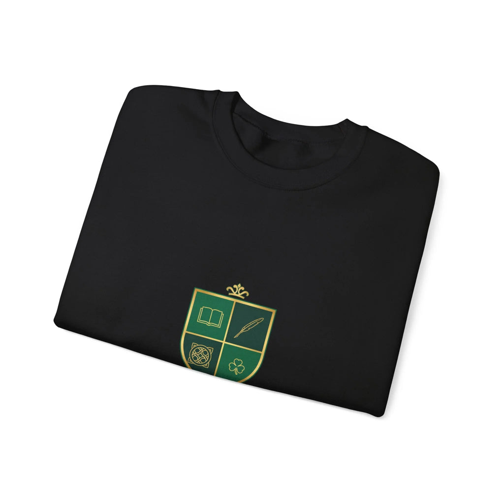Celtic Crest Gaelic Library Sweatshirt | Irish Heritage Logo, Celtic Knot Navy