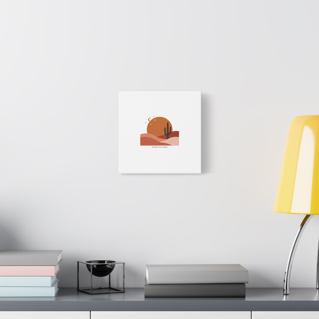 Desert Stillness Canvas, Desert Sunset Minimalist Mesa | Southwestern Art Print