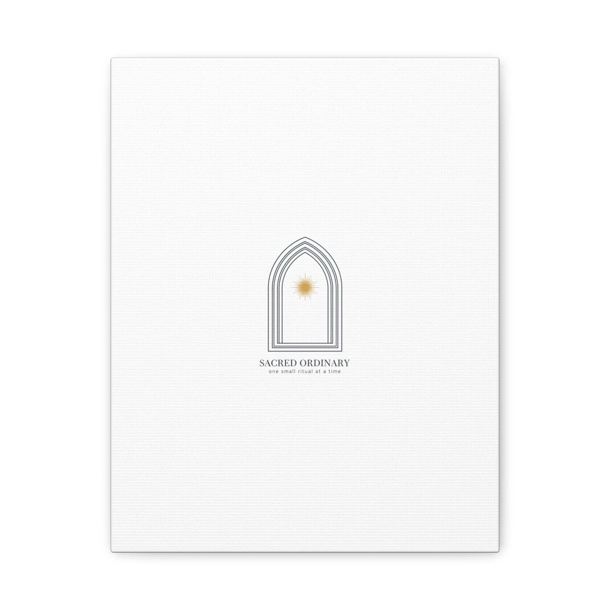 Sacred Ordinary Gothic Arch Canvas | Minimal Scripture Art, Quiet Luxury 11″ x 14″ (Vertical) 1.25"