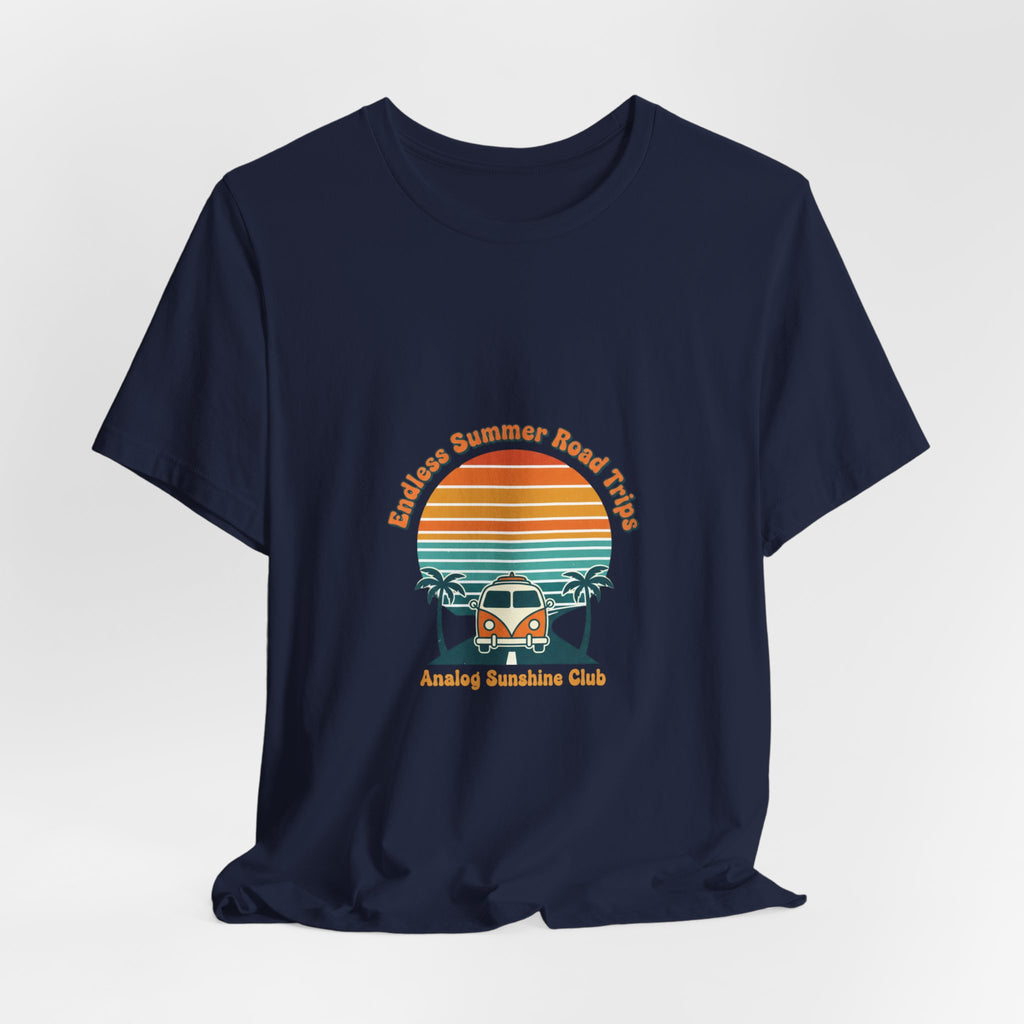 Retro 70s Sunset Surf Graphic Tee | Vintage Palm Golden Hour Postcard