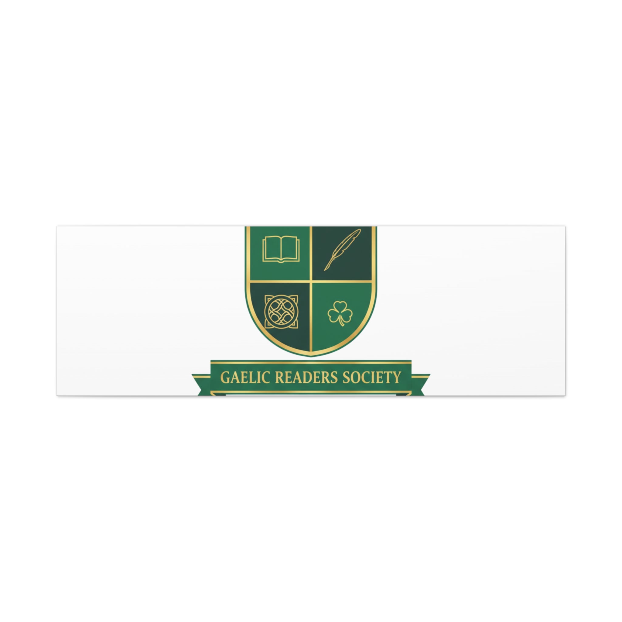 Gaelic Crest Shield Canvas | Celtic crest, Irish heritage logo 60" x 20" (Horizontal) 1.25"