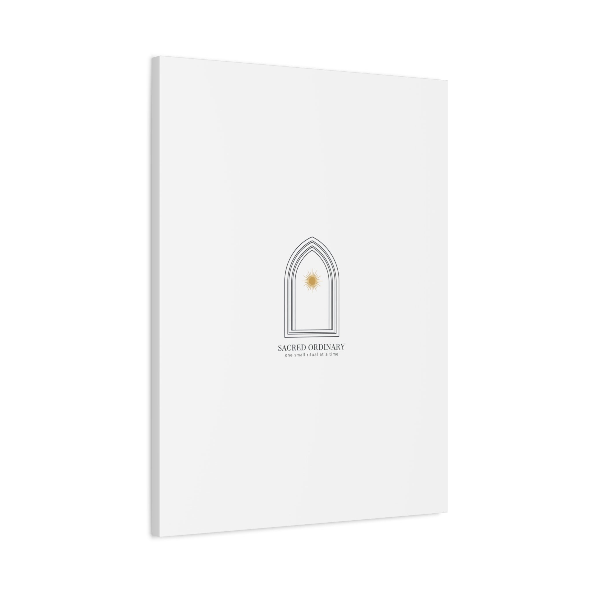 Sacred Ordinary Gothic Arch Canvas | Minimal Scripture Art, Quiet Luxury