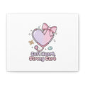 Soft Heart Strong Care Canvas, Pastel Cute Nurse Medical Art | Coquette Healthcare 10" x 8" (Horizontal) 1.25"