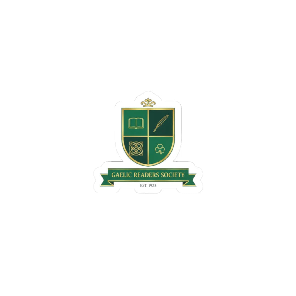 Celtic Crest Sticker | Gaelic serif crest, Celtic knot emblem 2" × 2" White