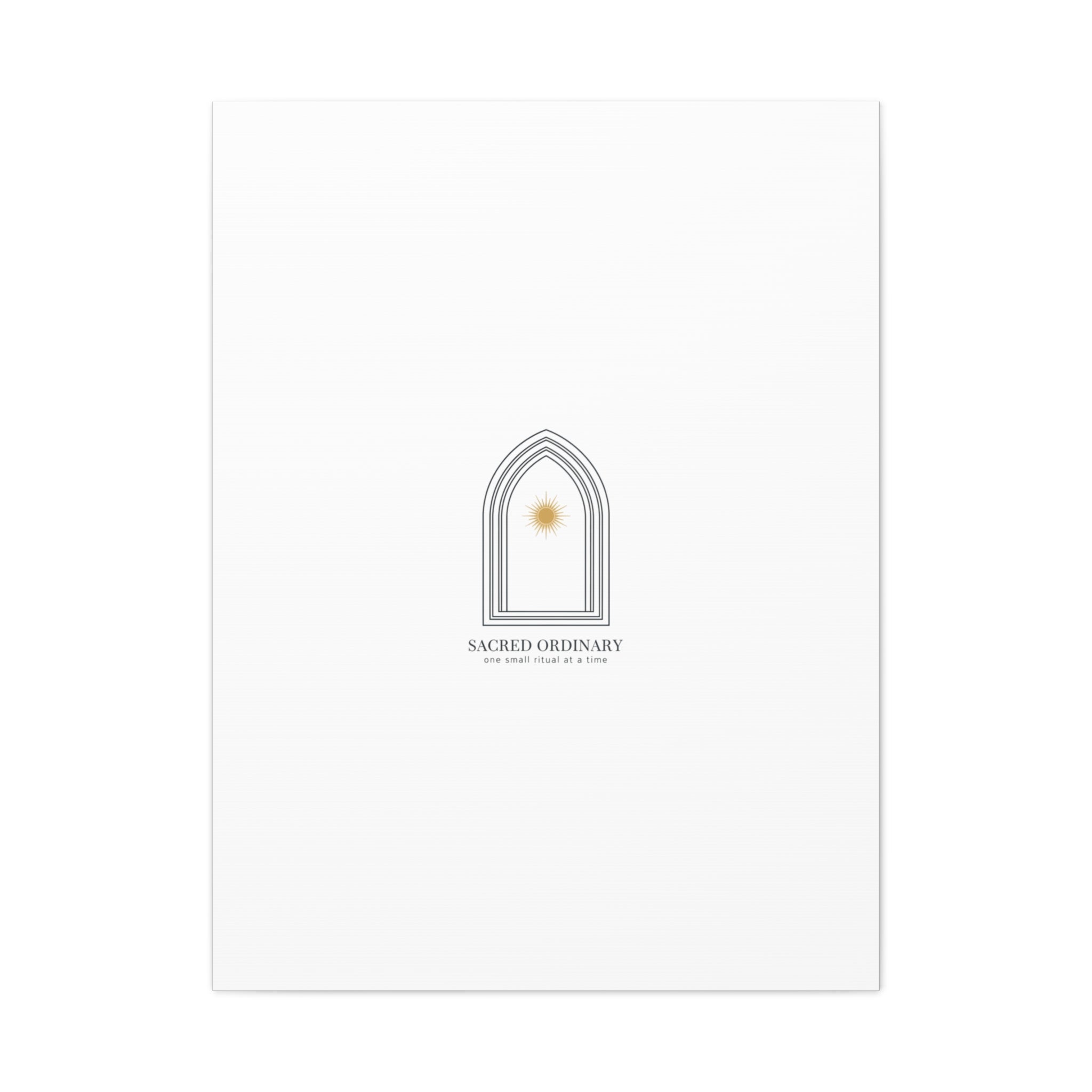 Sacred Ordinary Gothic Arch Canvas | Minimal Scripture Art, Quiet Luxury 30" x 40" (Vertical) 1.25"