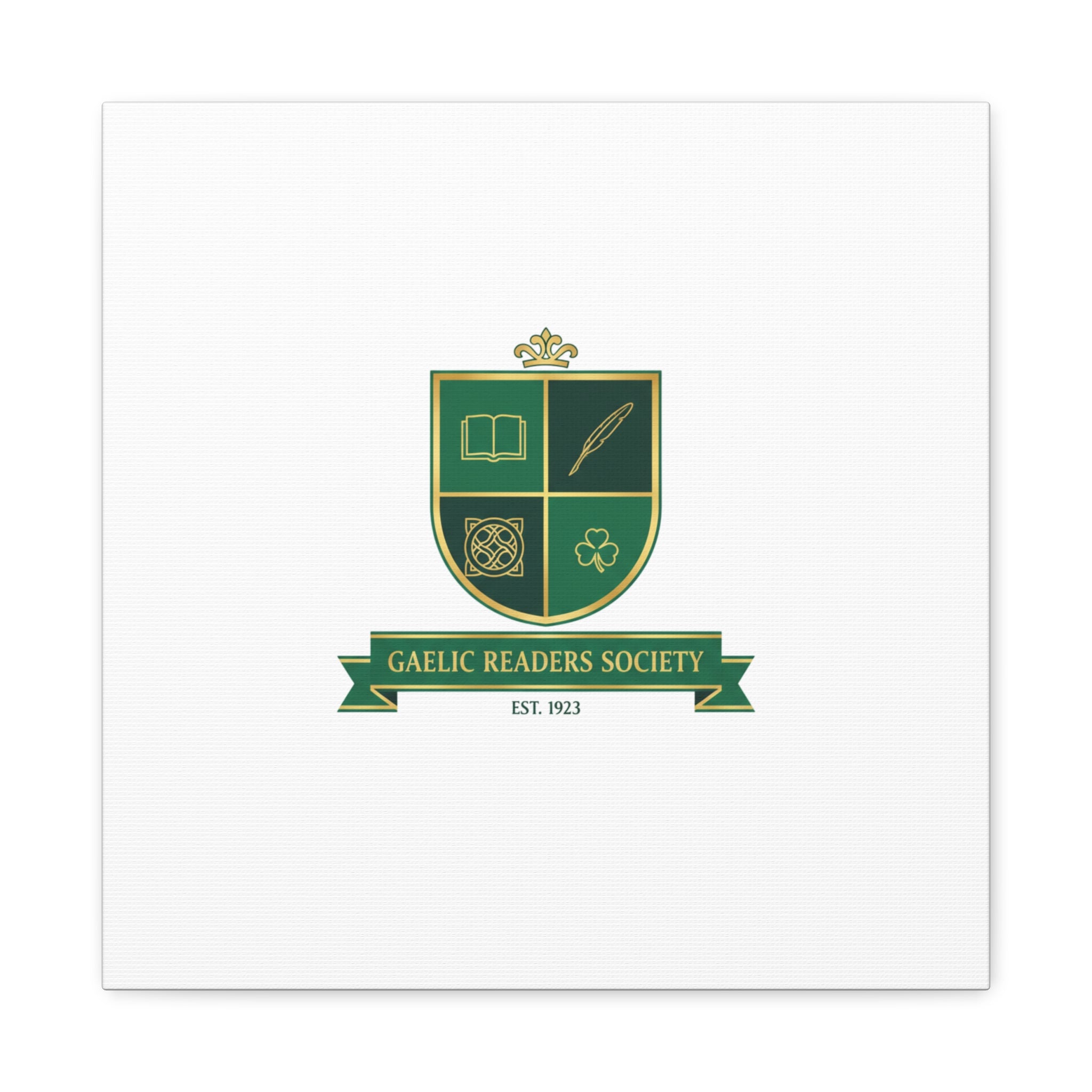 Gaelic Crest Shield Canvas | Celtic crest, Irish heritage logo 16″ x 16″ 1.25"